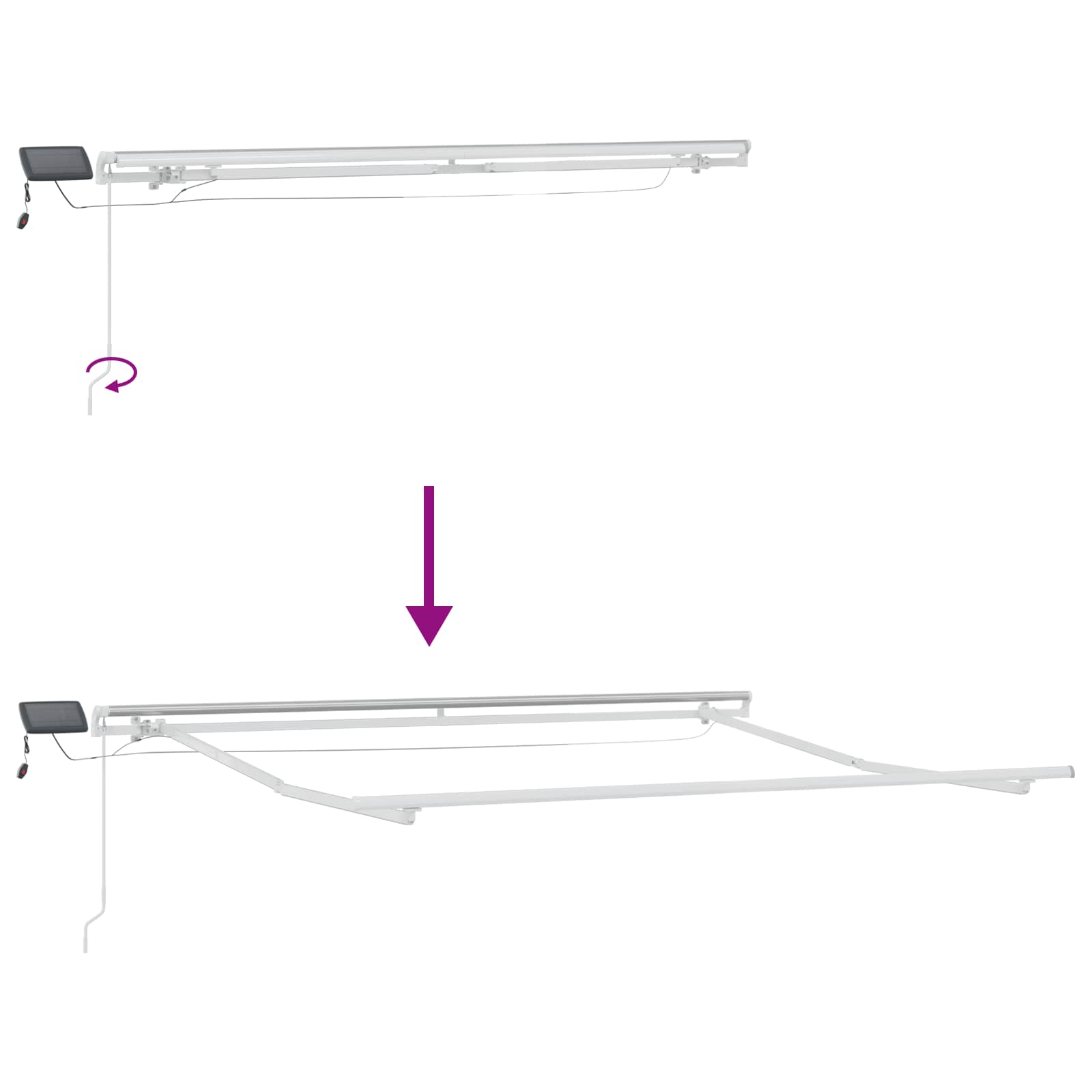 Povlačivi tende Sivosmeđa 450 × 300 cm Tkanina i Aluminij