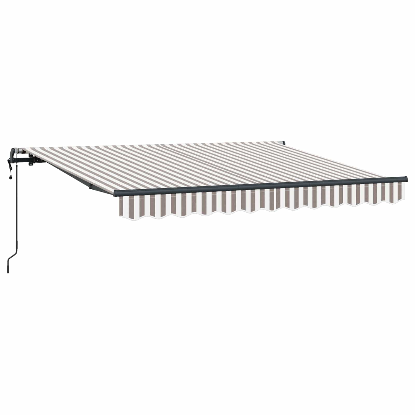 Povlačivi tende Svijetlo siva i bijela. 450 × 300 cm