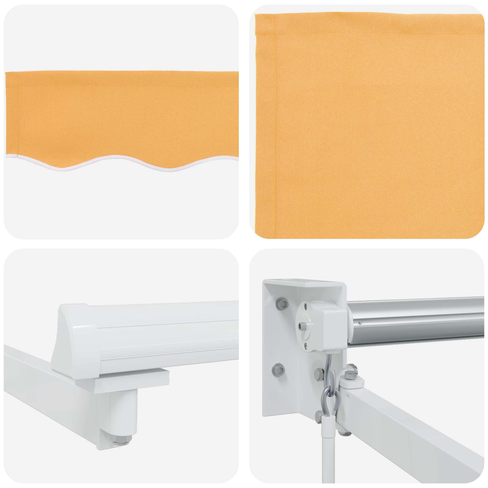 Povlačivi tende Pijesak 4,5 × 3 m 100% Poliester i Aluminij