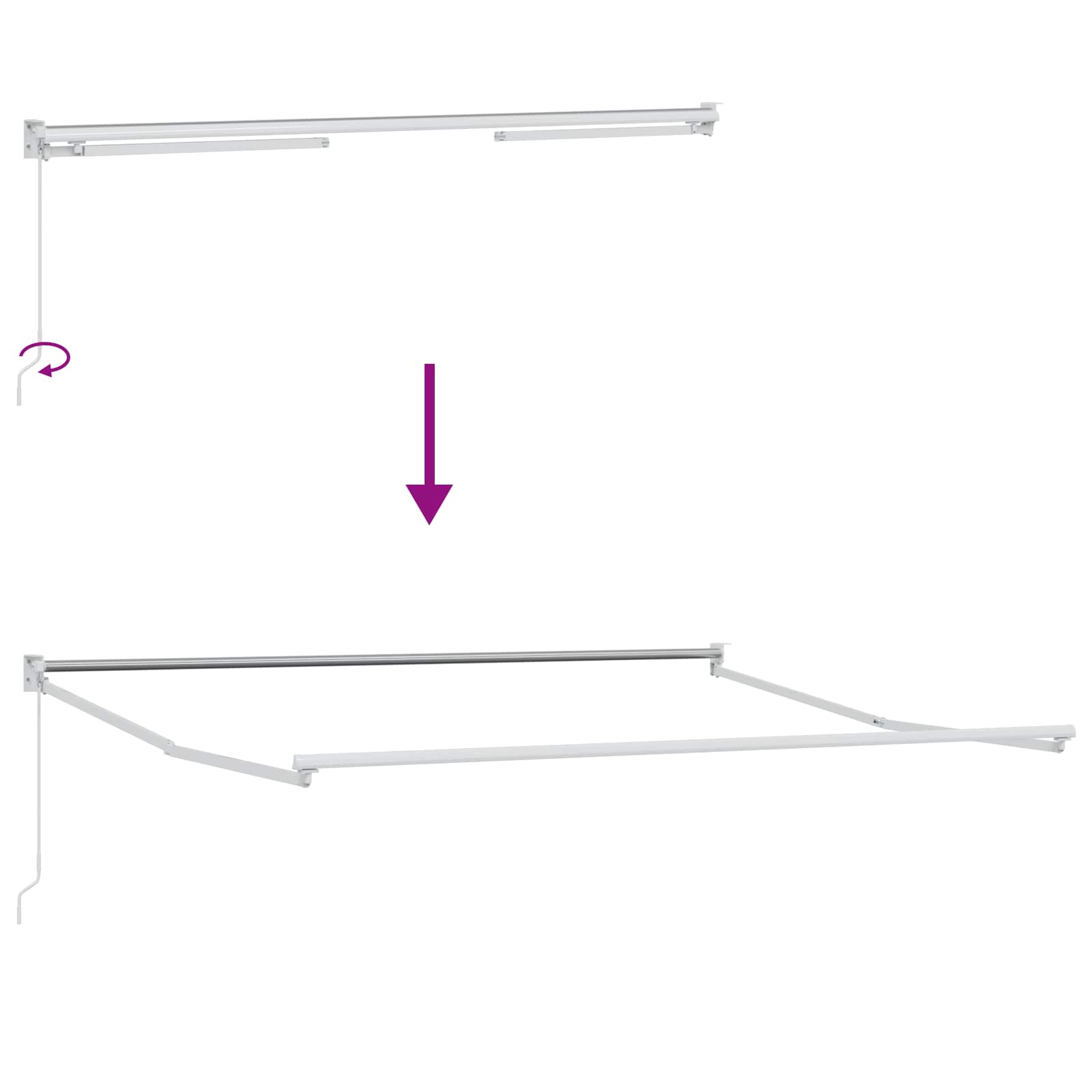 Povlačivi tende Sivosmeđa 4,5 × 3 m 100% Poliester i Aluminij