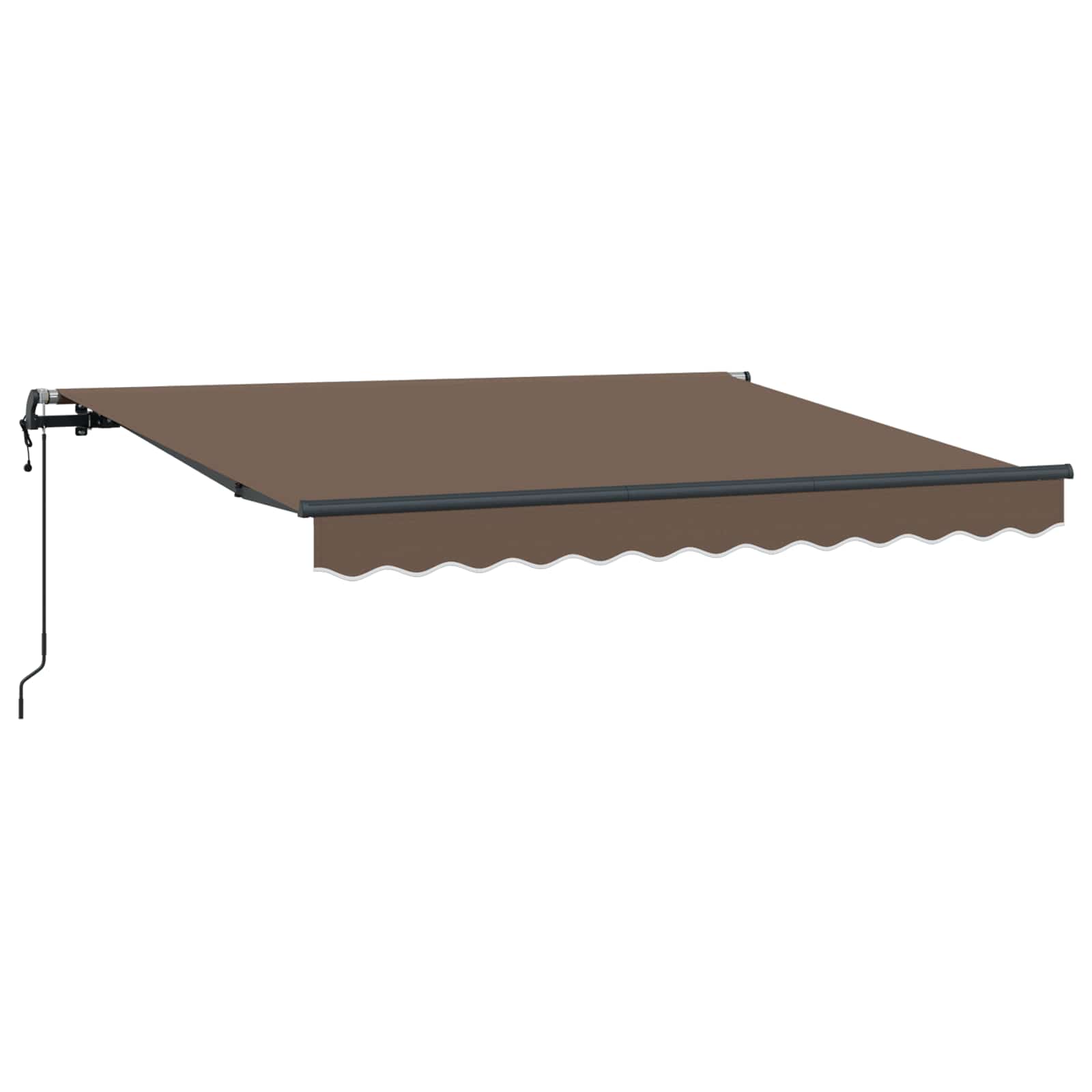Povlačivi tende Sivosmeđa 500 × 300 cm Tkanina i Aluminij