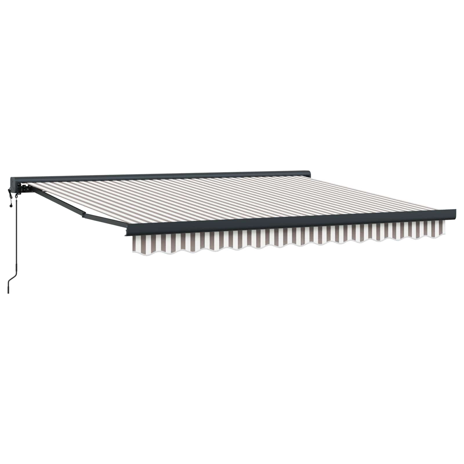 Povlačivi tende Svijetlo siva i bijela. 500 × 300 cm