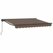 Povlačivi tende Sivosmeđa 5 x 3 m Poliester i aluminij