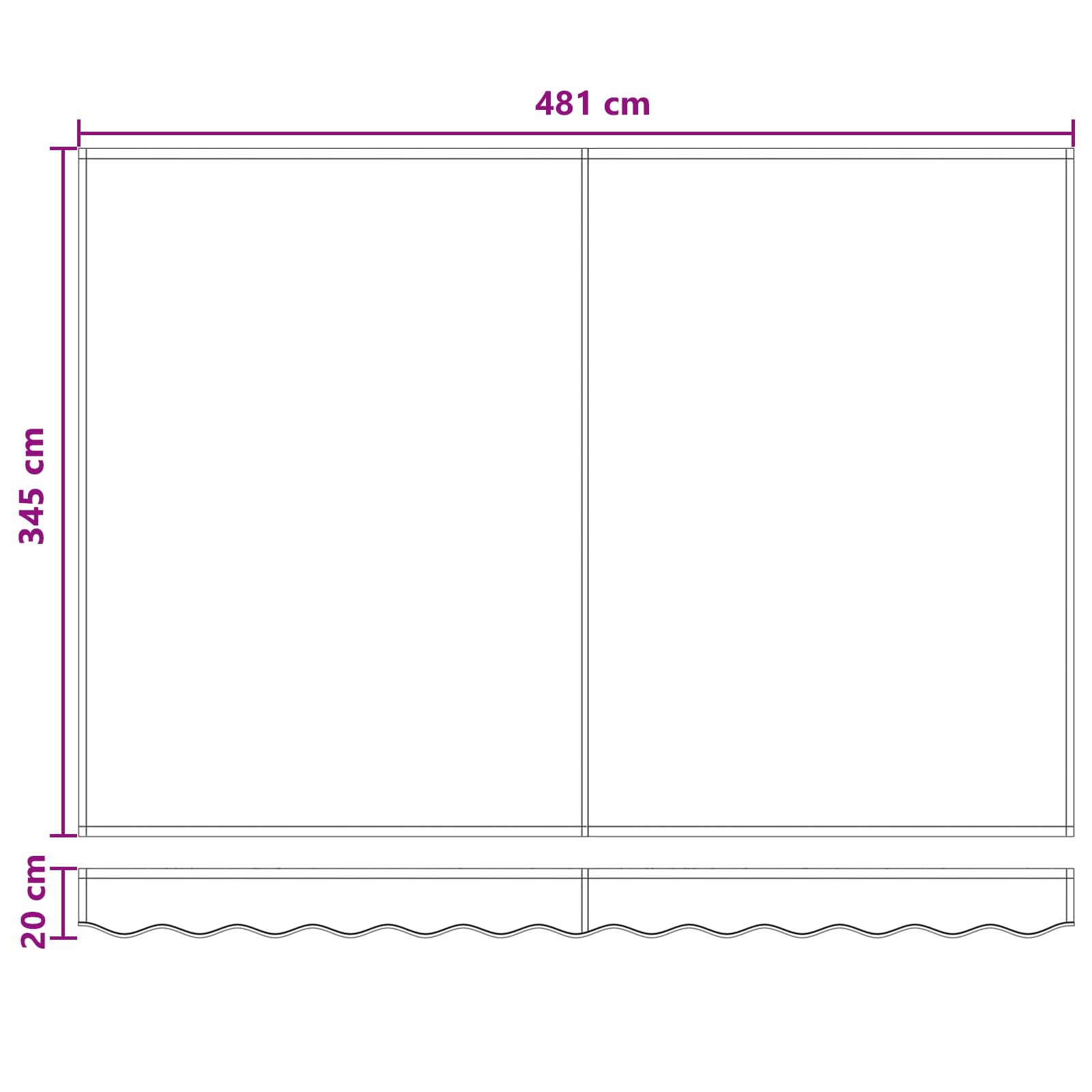 Ručno sklopiva tenda Svijetlo siva i bijela. 5 × 3,5 m