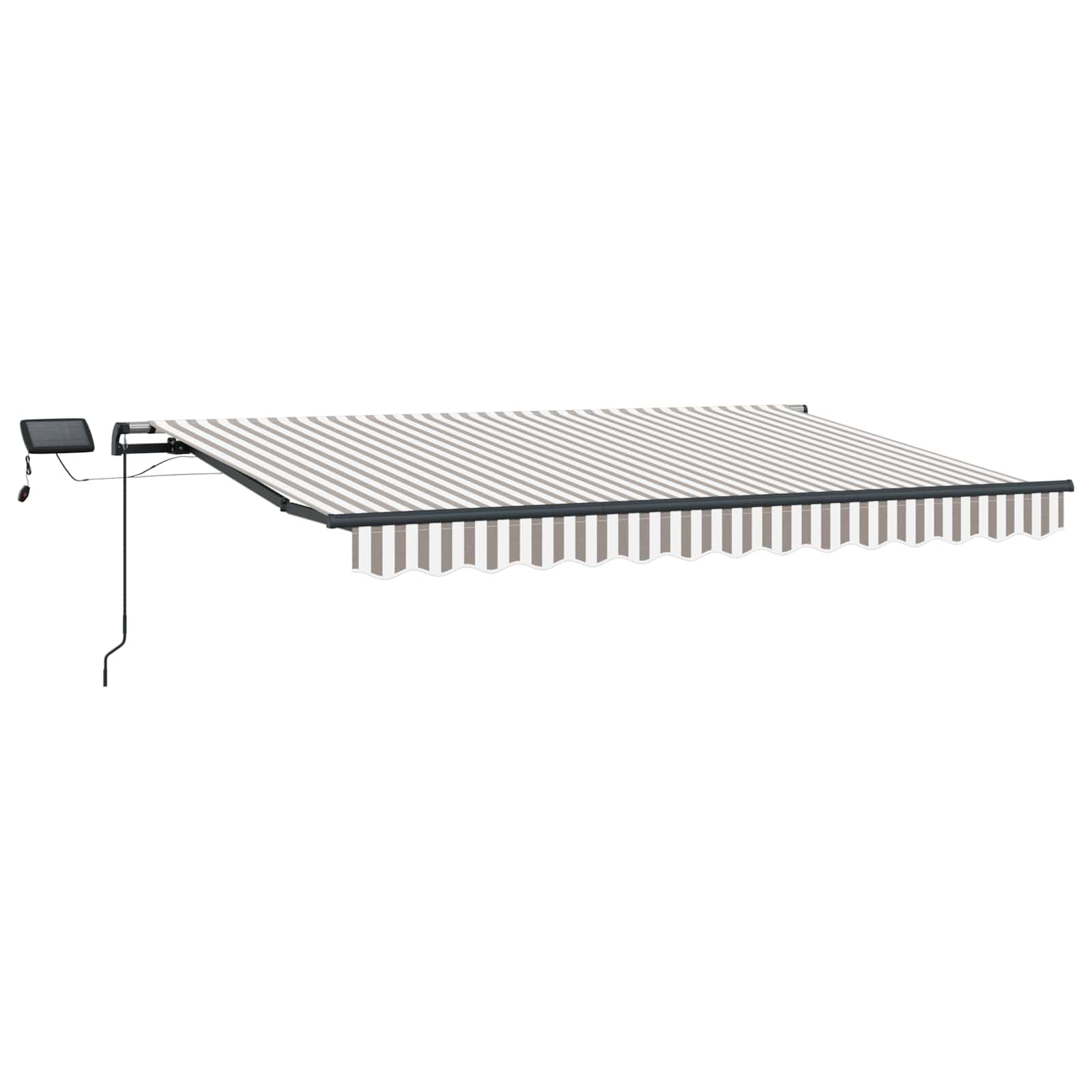 Povlačivi tende Svijetlo siva i bijela. 600 × 300 cm