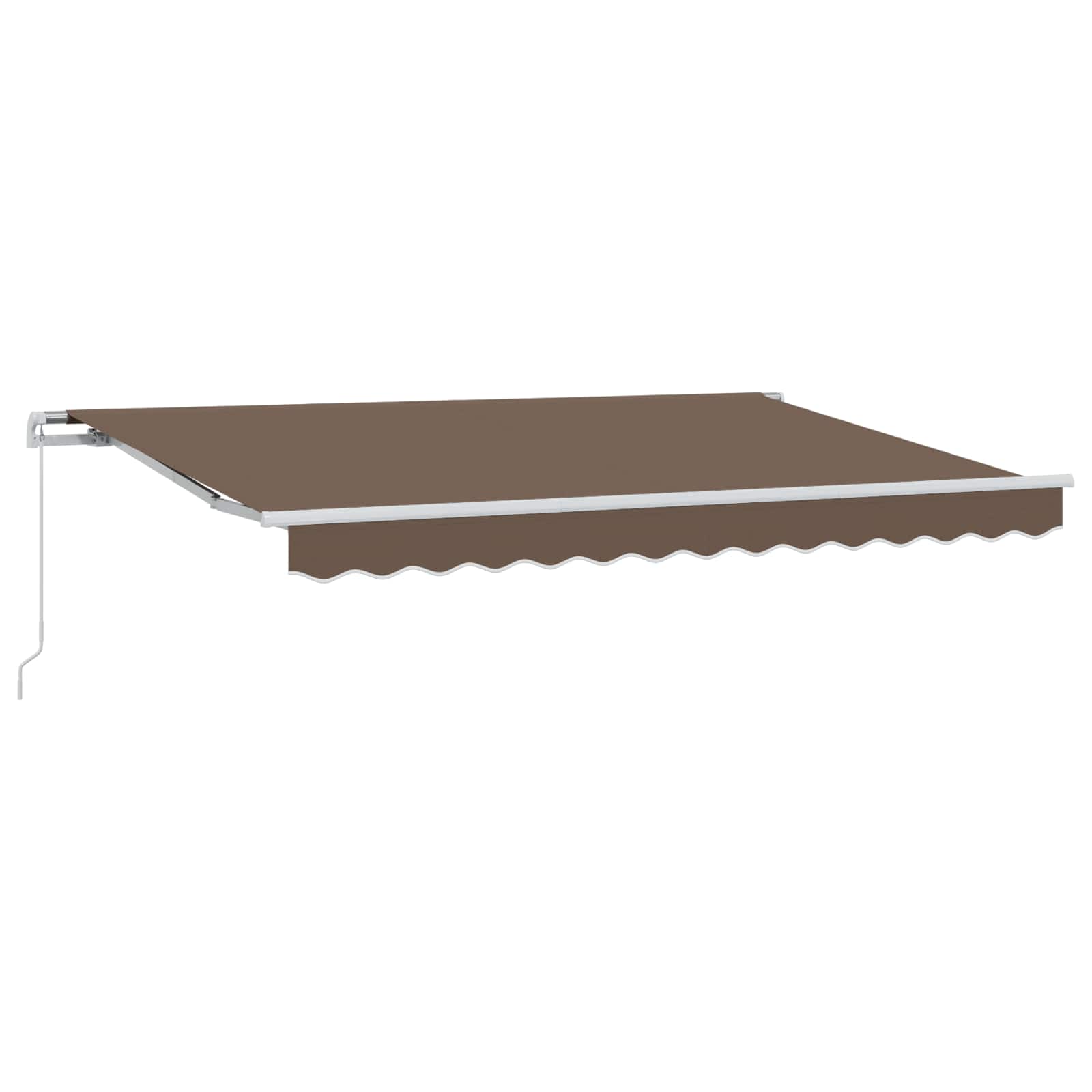 Povlačivi tende Sivosmeđa 600 × 350 cm Poliester i aluminij