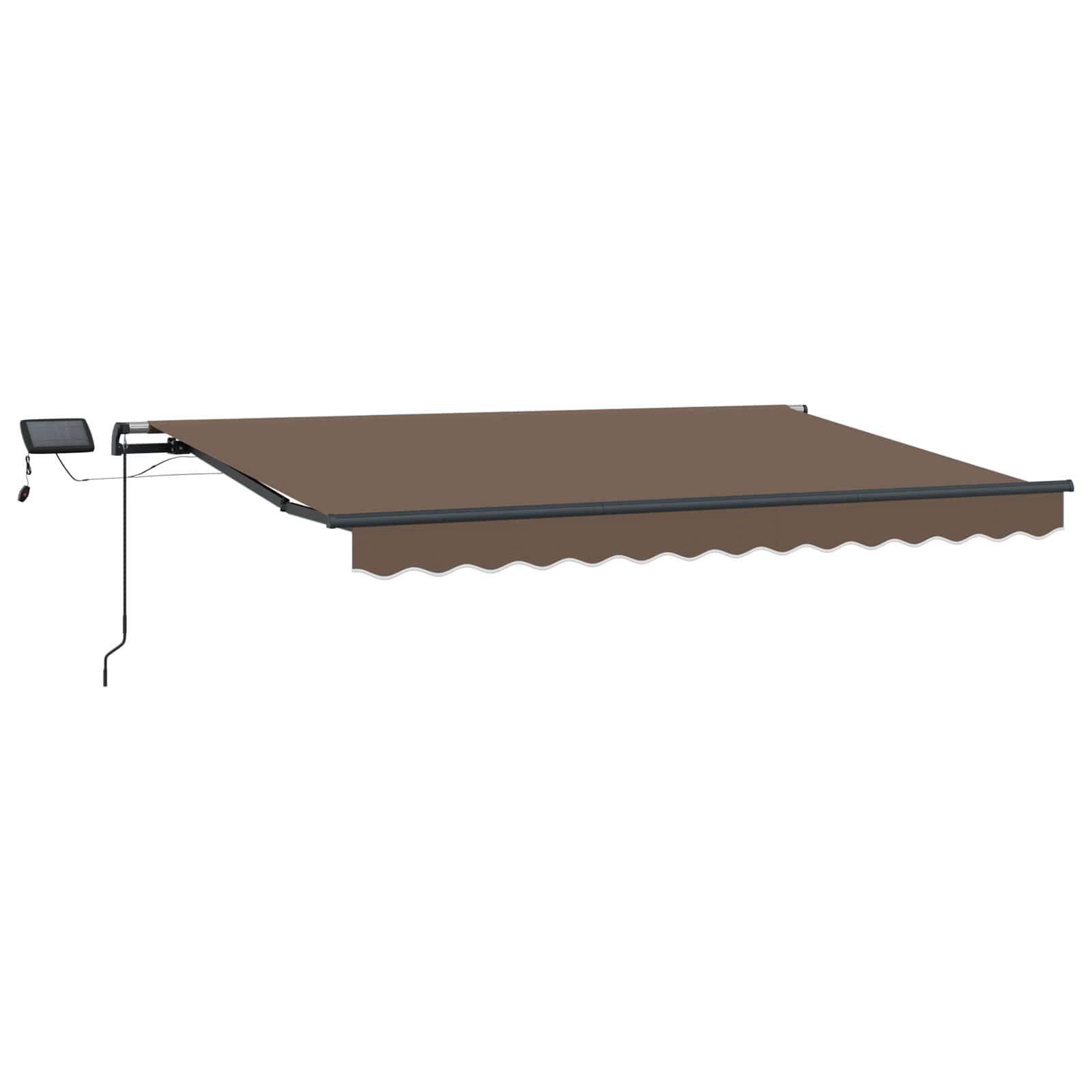 Povlačivi tende Sivosmeđa 600 × 350 cm Tkanina i Aluminij