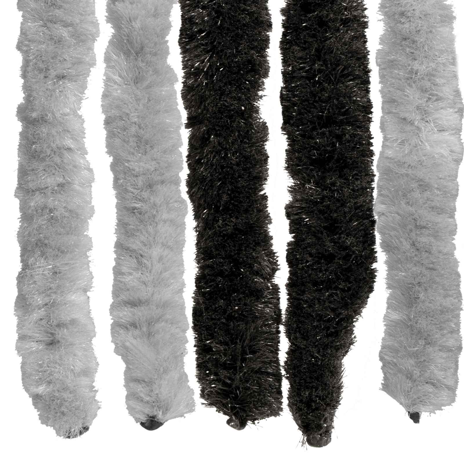 Zavjesa protiv insekata Chenille Siva i crna 90 x 200 cm
