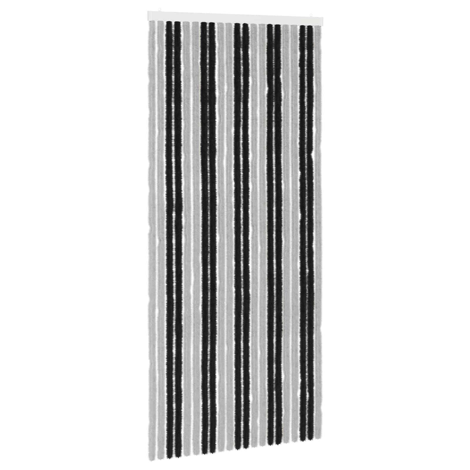 Zavjesa protiv insekata Chenille Siva i crna 90 x 200 cm