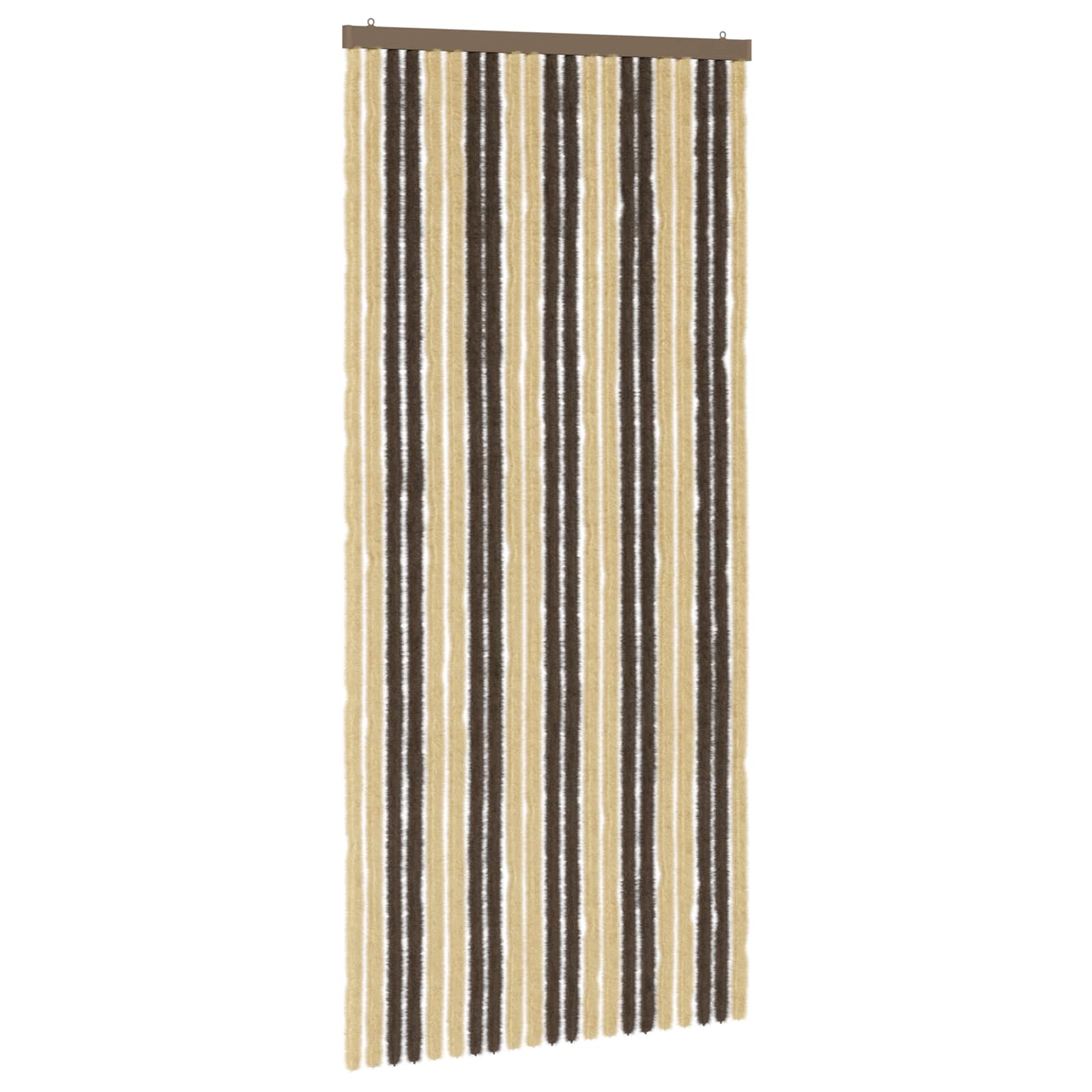 Zavjesa protiv insekata Chenille Tamno smeđa i bež 90 x 200 cm