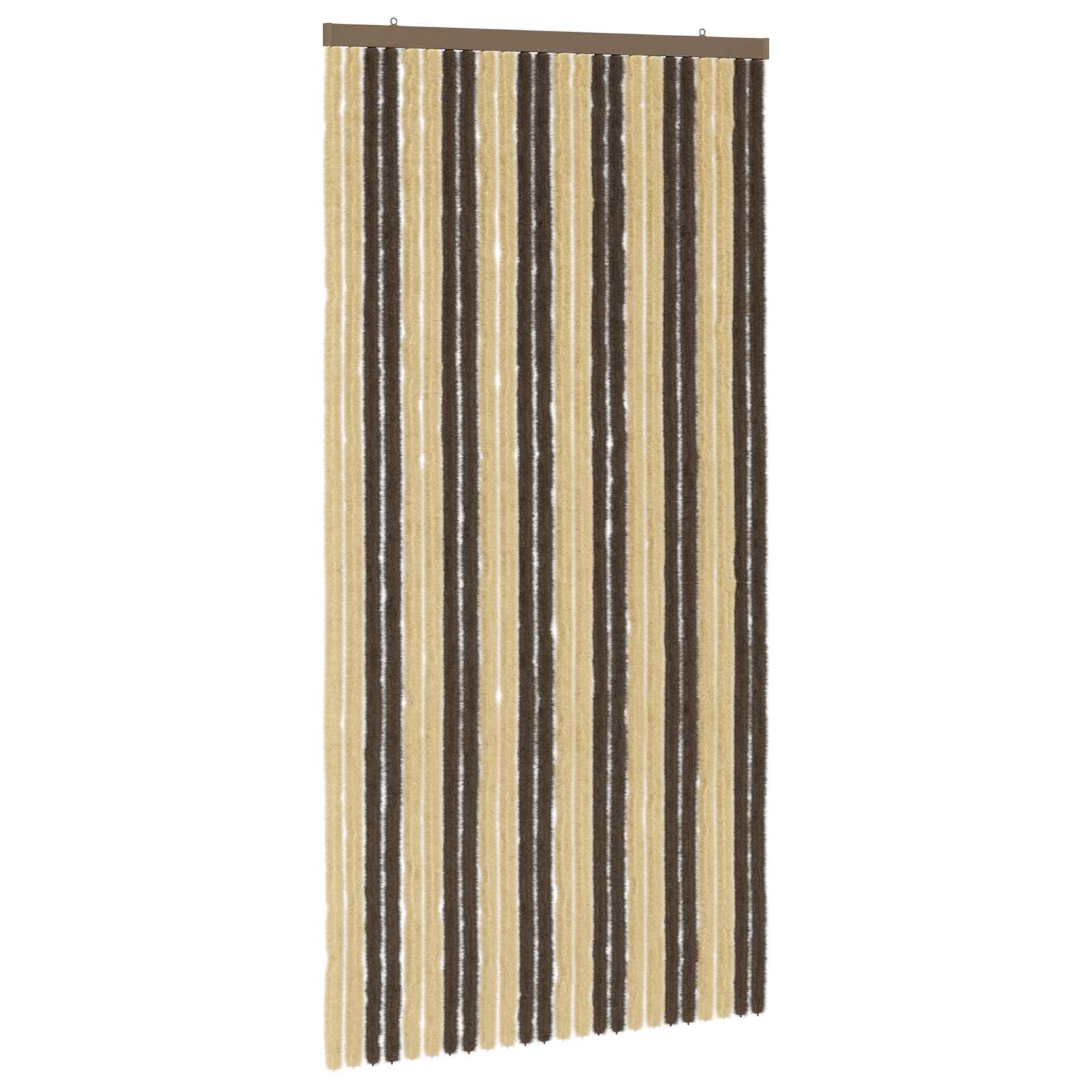 Zavjesa protiv insekata Chenille Tamno smeđa i bež 100 x 200 cm
