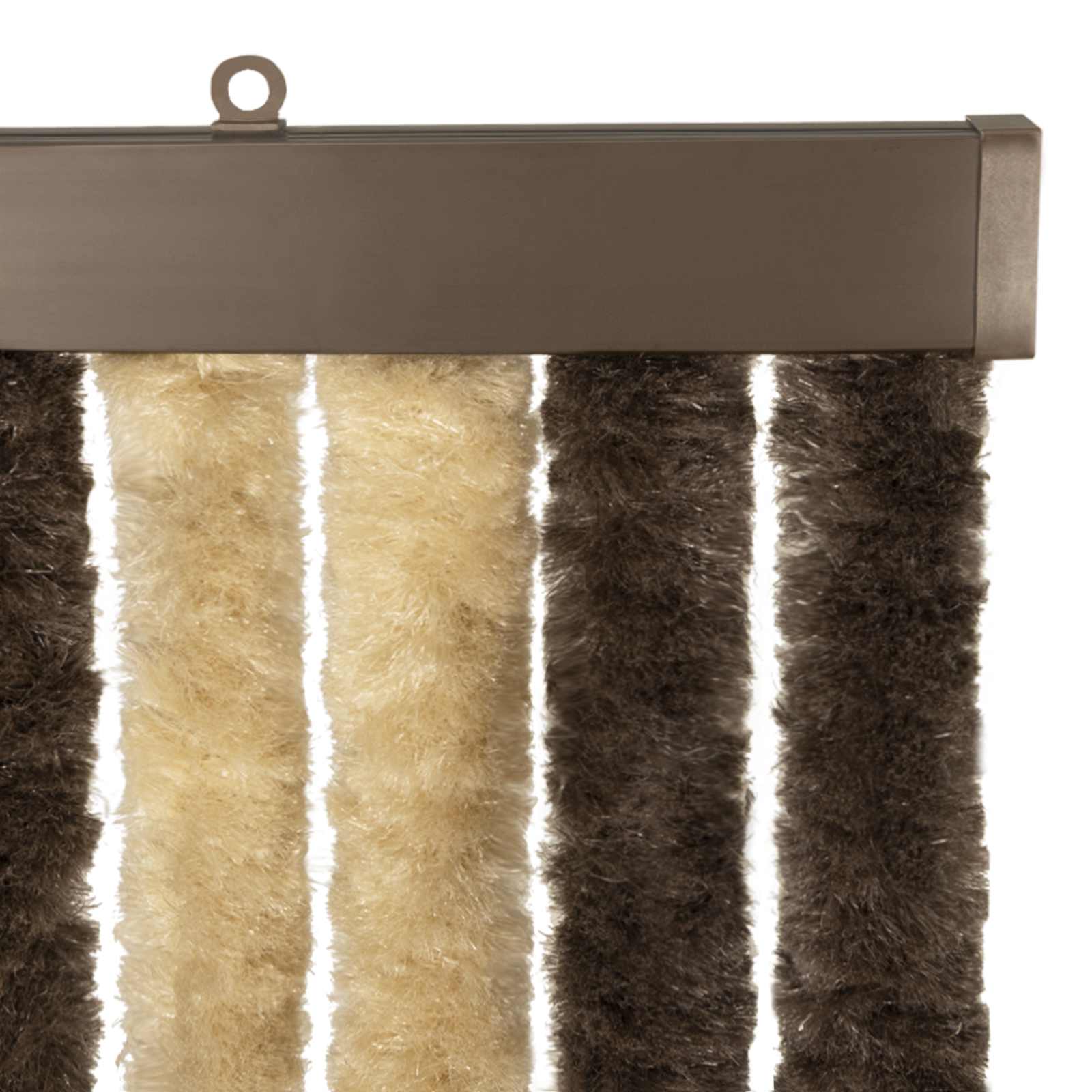 Zavjesa protiv insekata Chenille Tamno smeđa i bež 100 x 220 cm