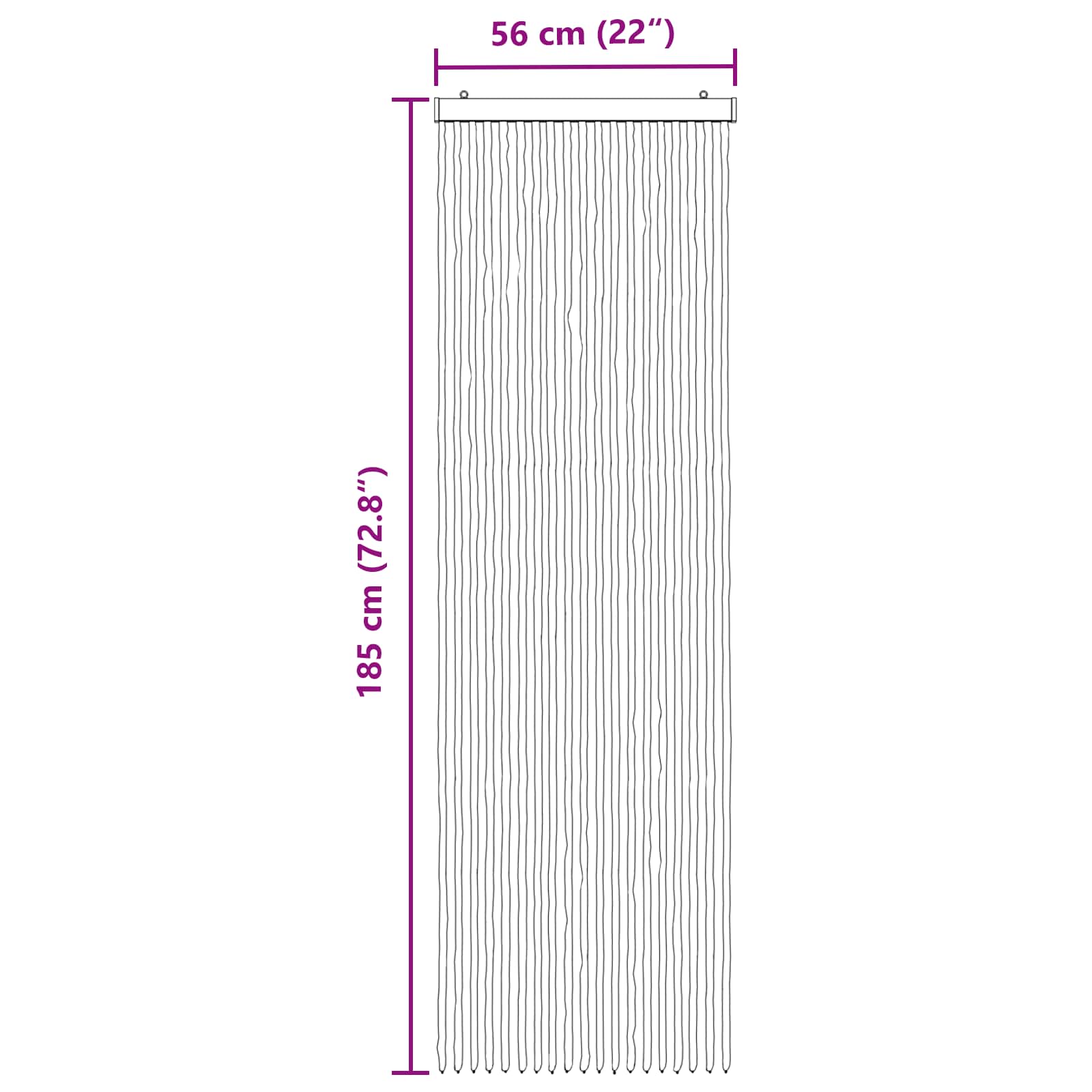 Zavjesa protiv insekata Chenille Smeđa i bež 56 x 185 cm