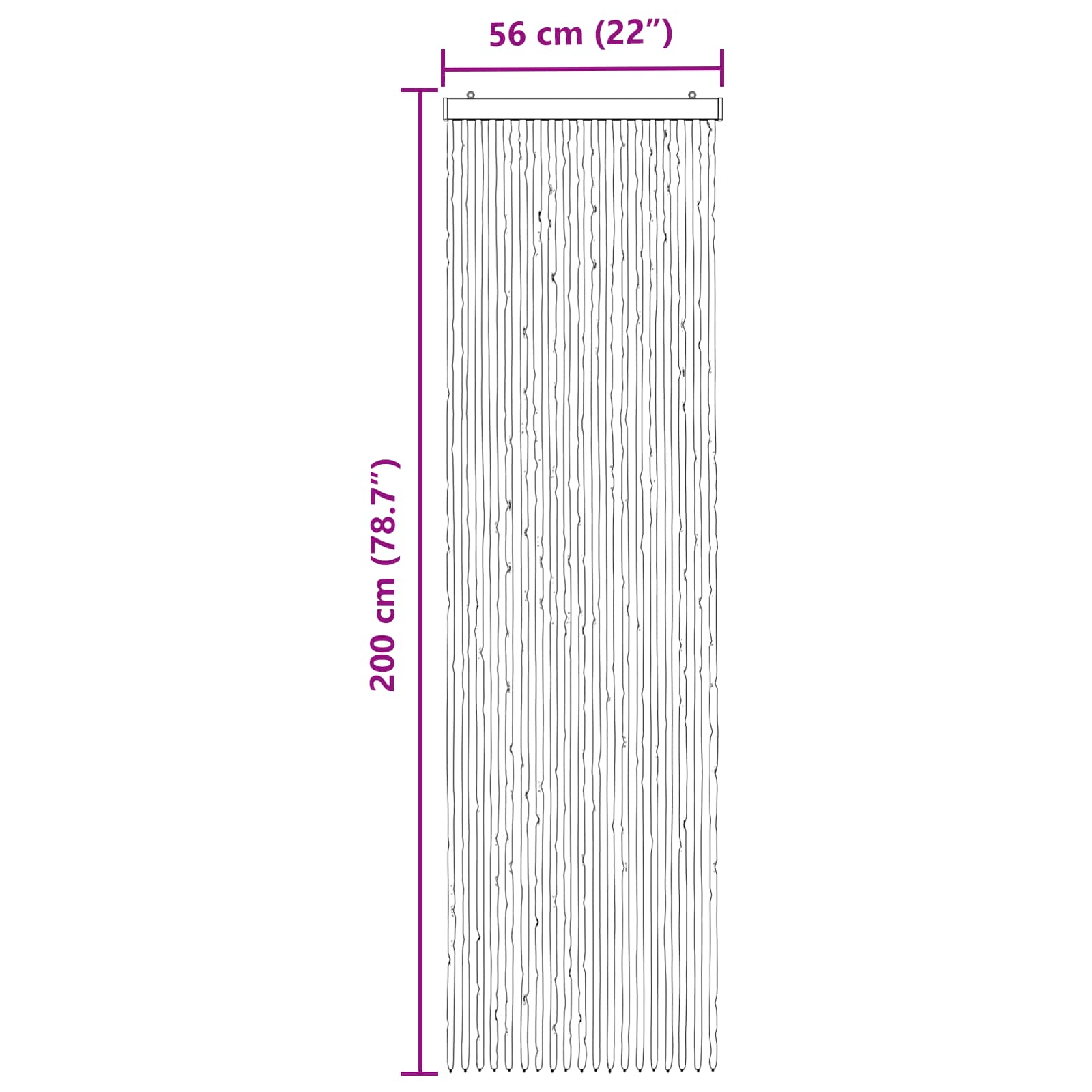 Zavjesa protiv insekata Chenille Smeđa i bež 56 x 200 cm