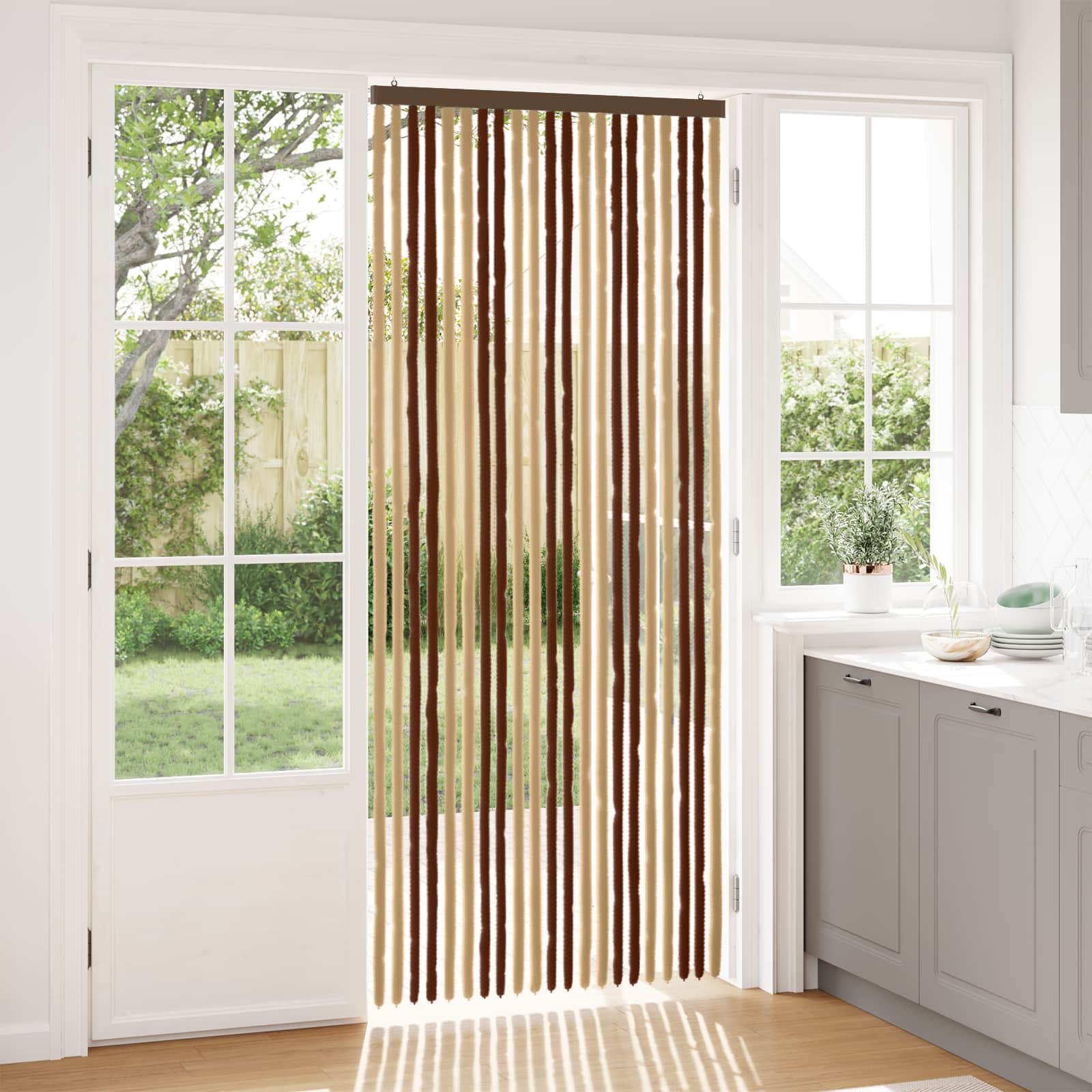 Zavjesa protiv insekata Chenille Smeđa i bež 90 x 220 cm
