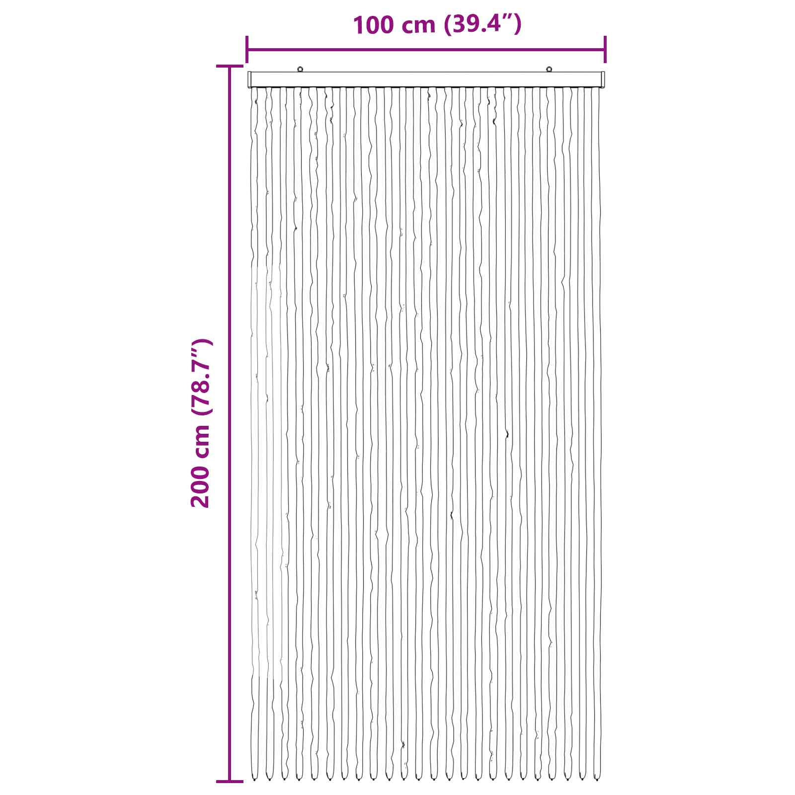 Zavjesa protiv insekata Chenille Smeđa i bež 100 x 200 cm