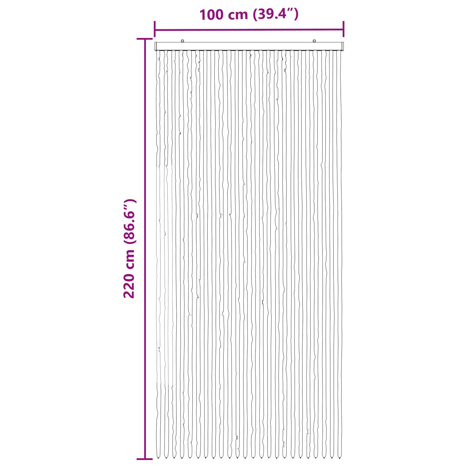 Zavjesa protiv insekata Chenille Smeđa i bež 100 x 220 cm