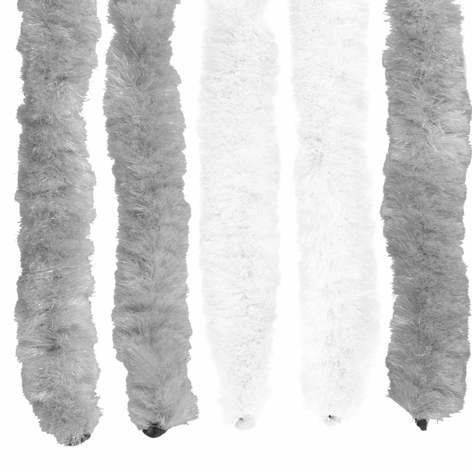 Zavjesa protiv insekata Chenille Siva i bijela 100 x 200 cm