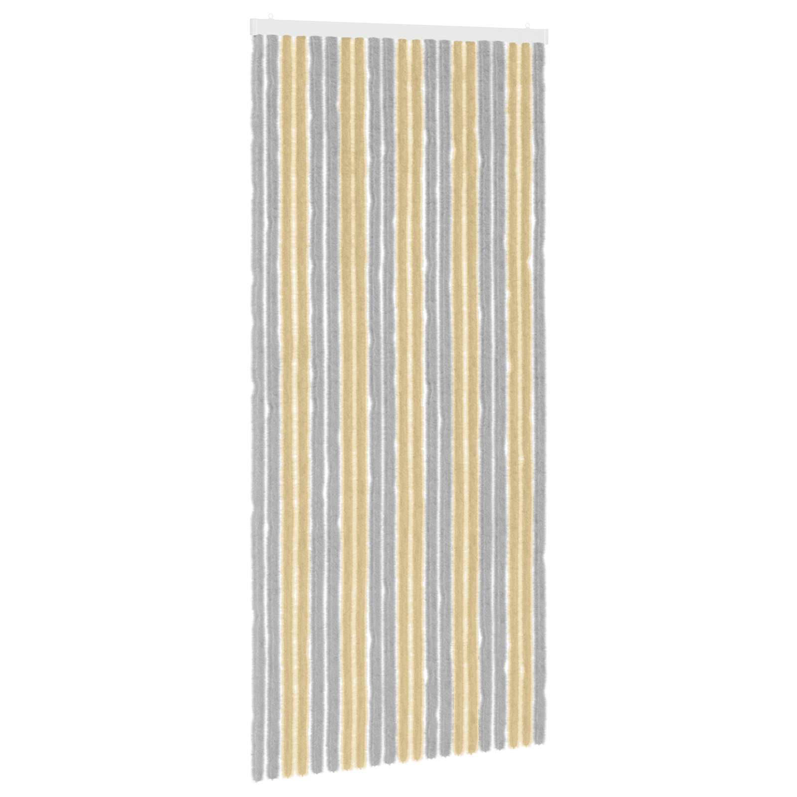 Zavjesa protiv insekata Chenille Siva i bež 90 x 200 cm 100% PP