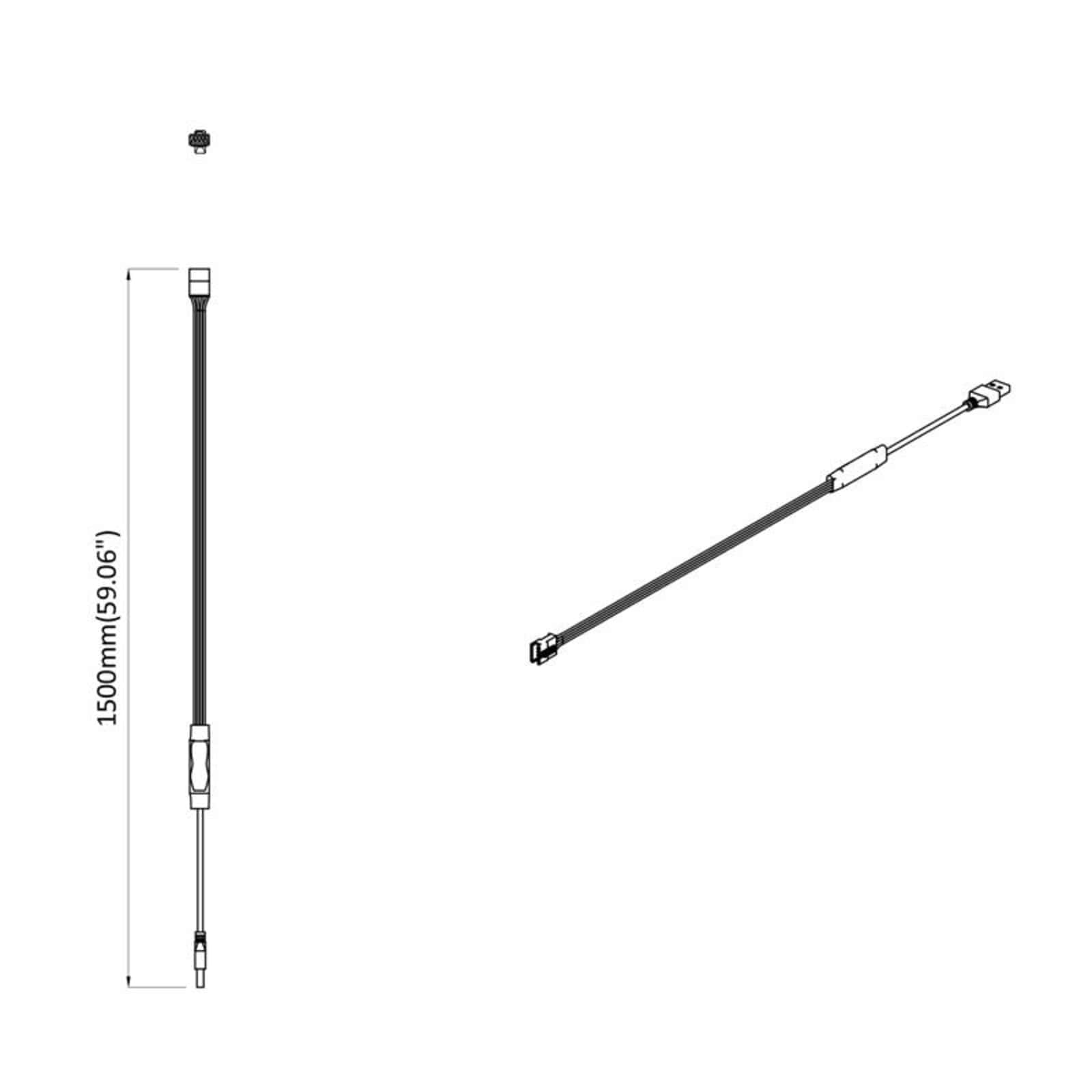 LED traka 2 pcs Crna i prozirna 4000 mm Bakar i plastika