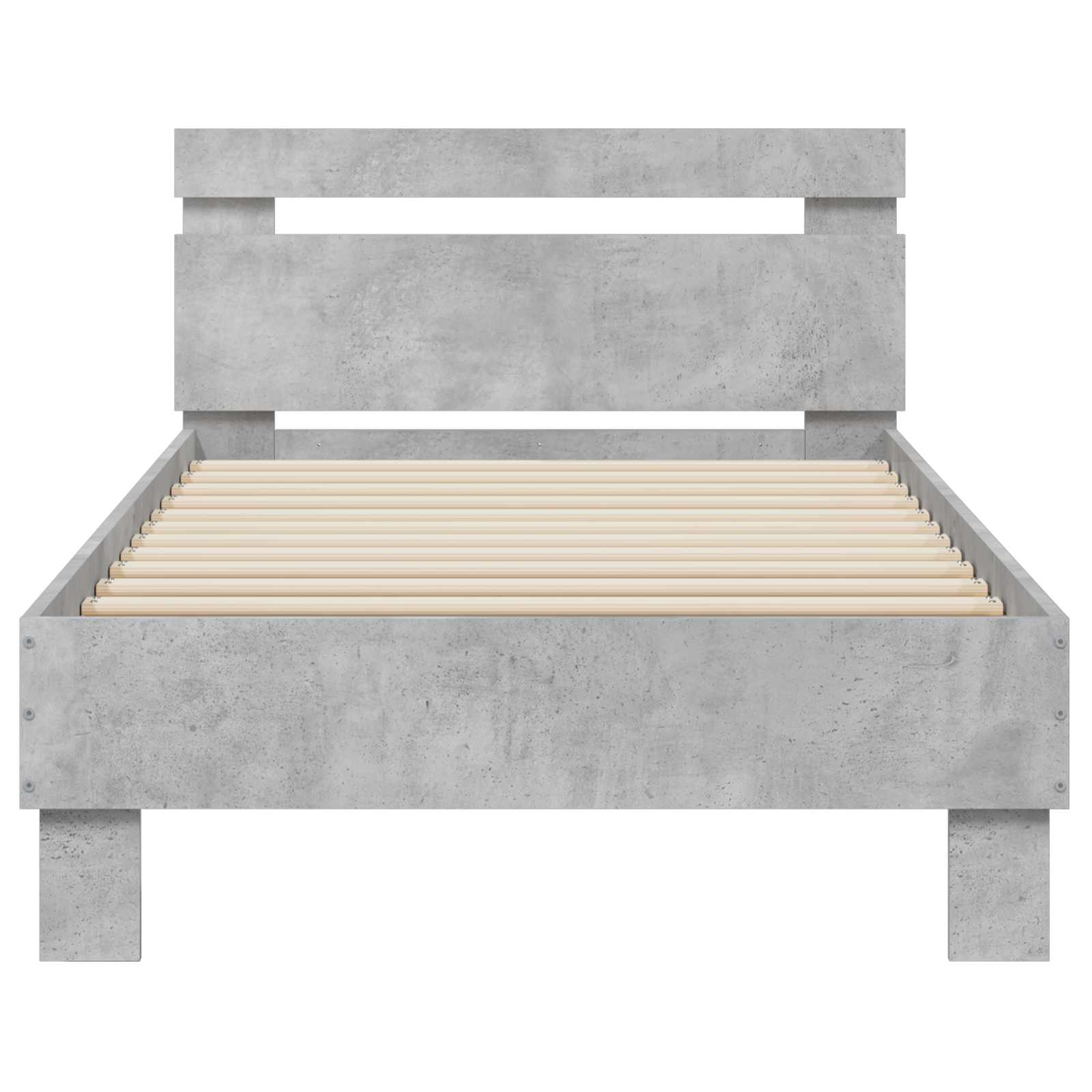 Okvir kreveta s uzglavljem Betonska siva 80 x 200 cm