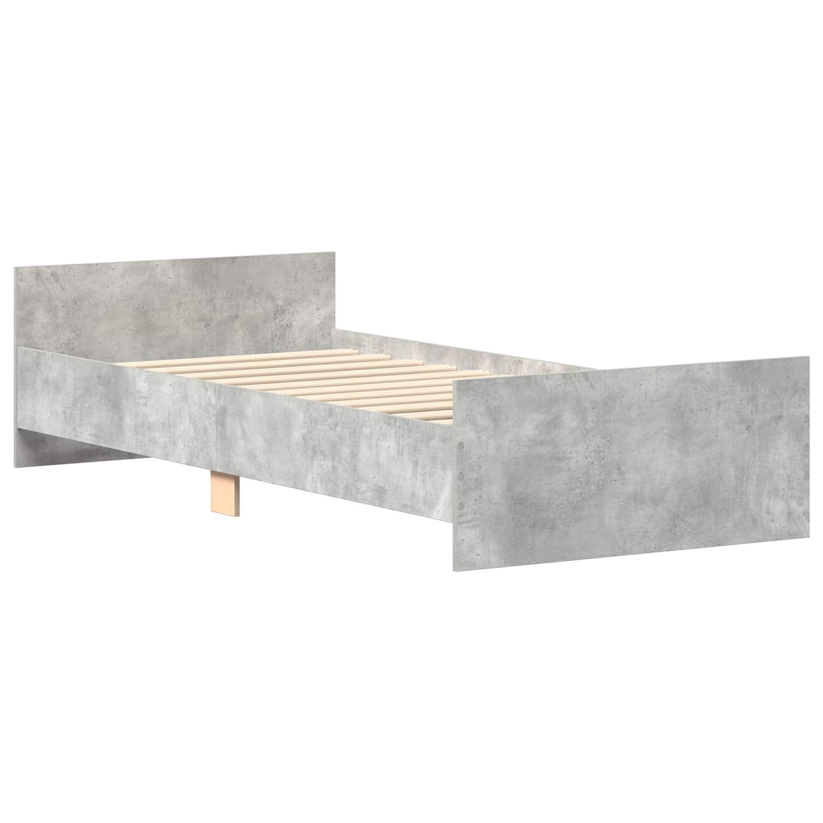 Okvir kreveta s uzglavljem Betonska siva 80 x 200 cm
