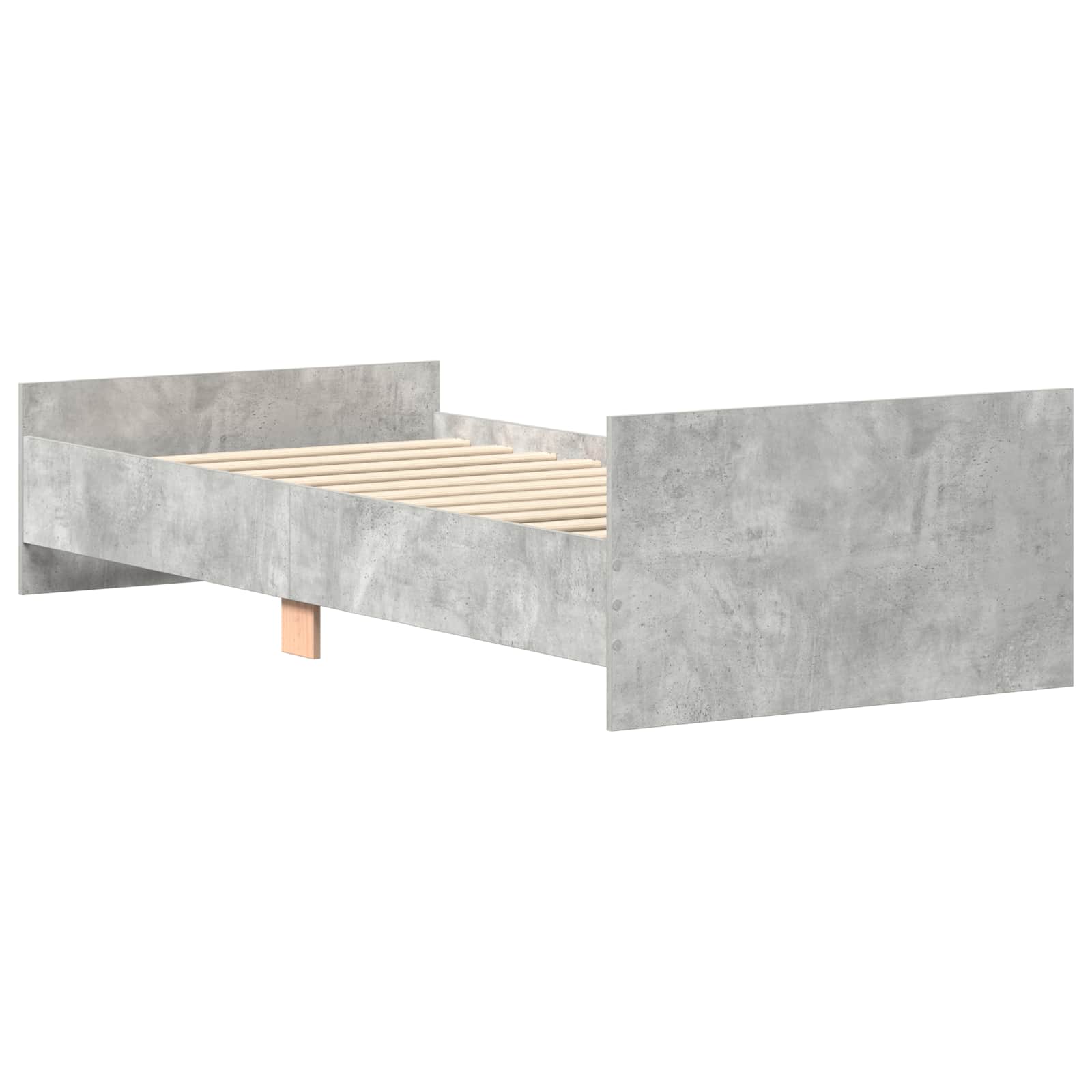 Okvir kreveta s uzglavljem Betonska siva 80 x 200 cm