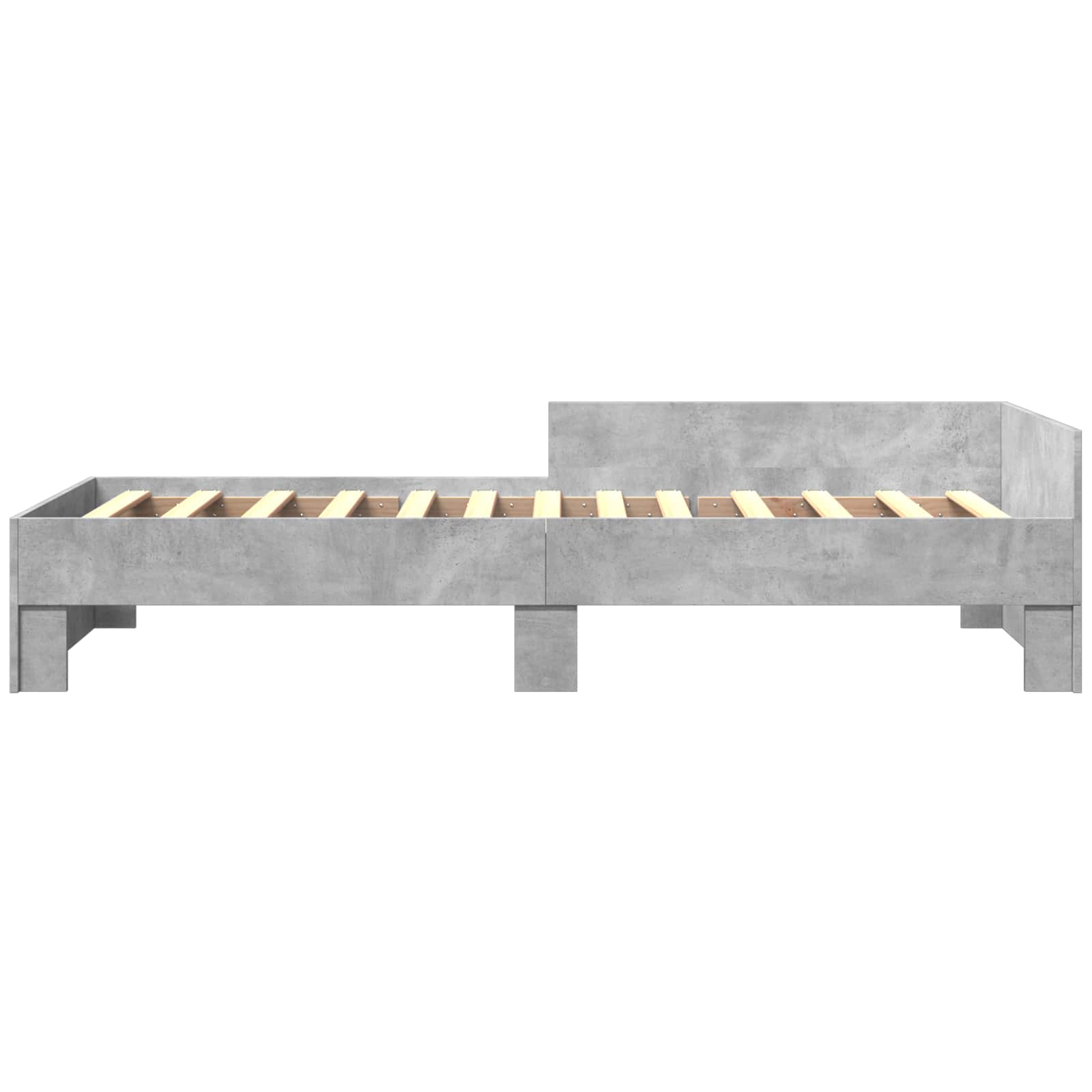 Okvir kreveta s uzglavljem Betonska siva 80 x 200 cm