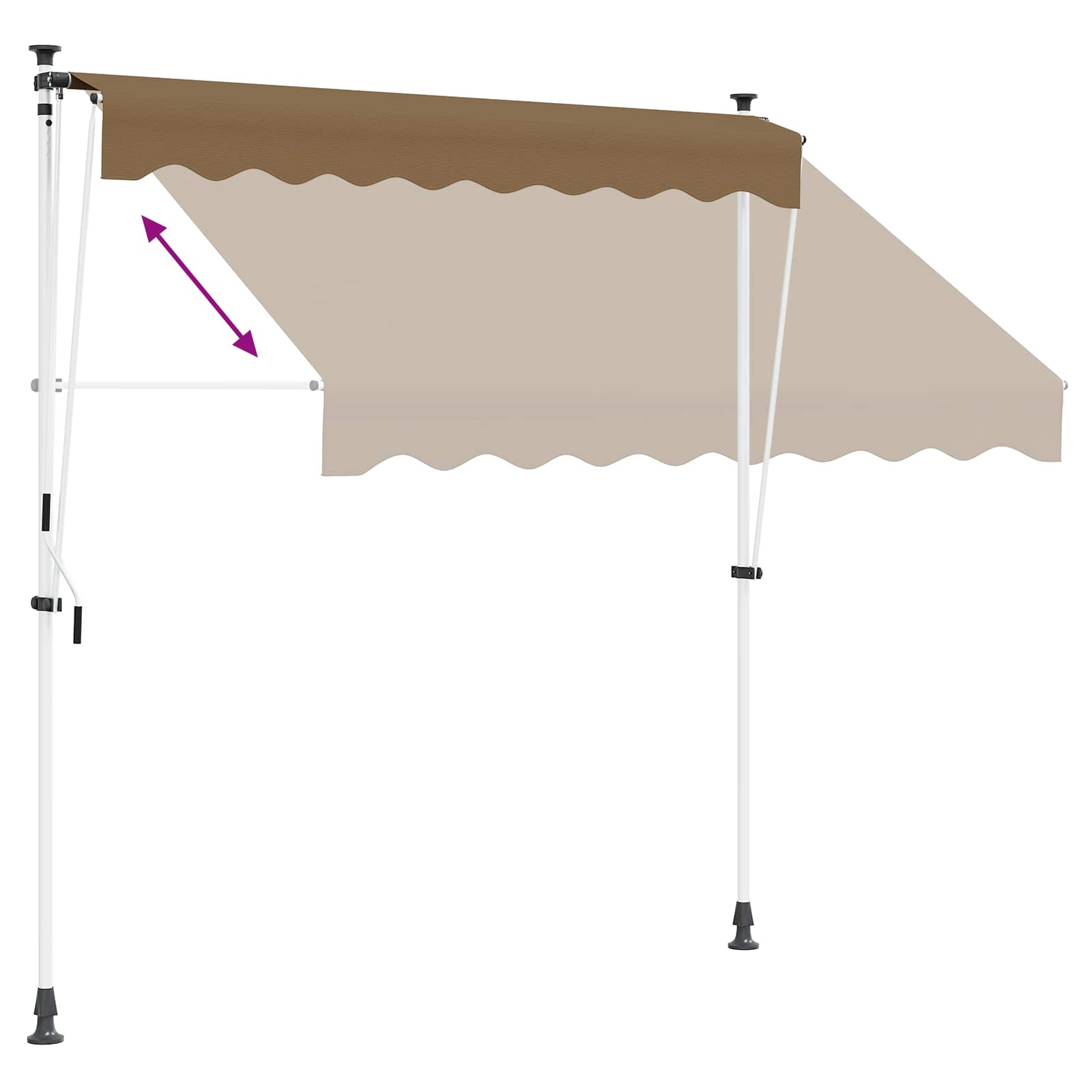Ručno sklopiva tenda Bež 150 cm