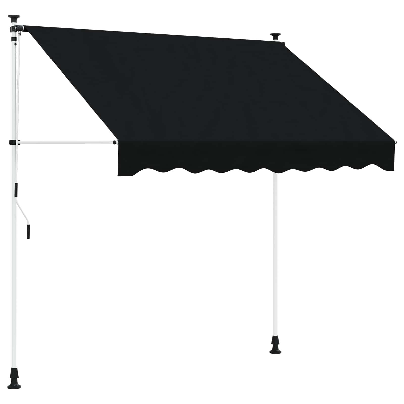 Ručno sklopiva tenda Crna 400 cm