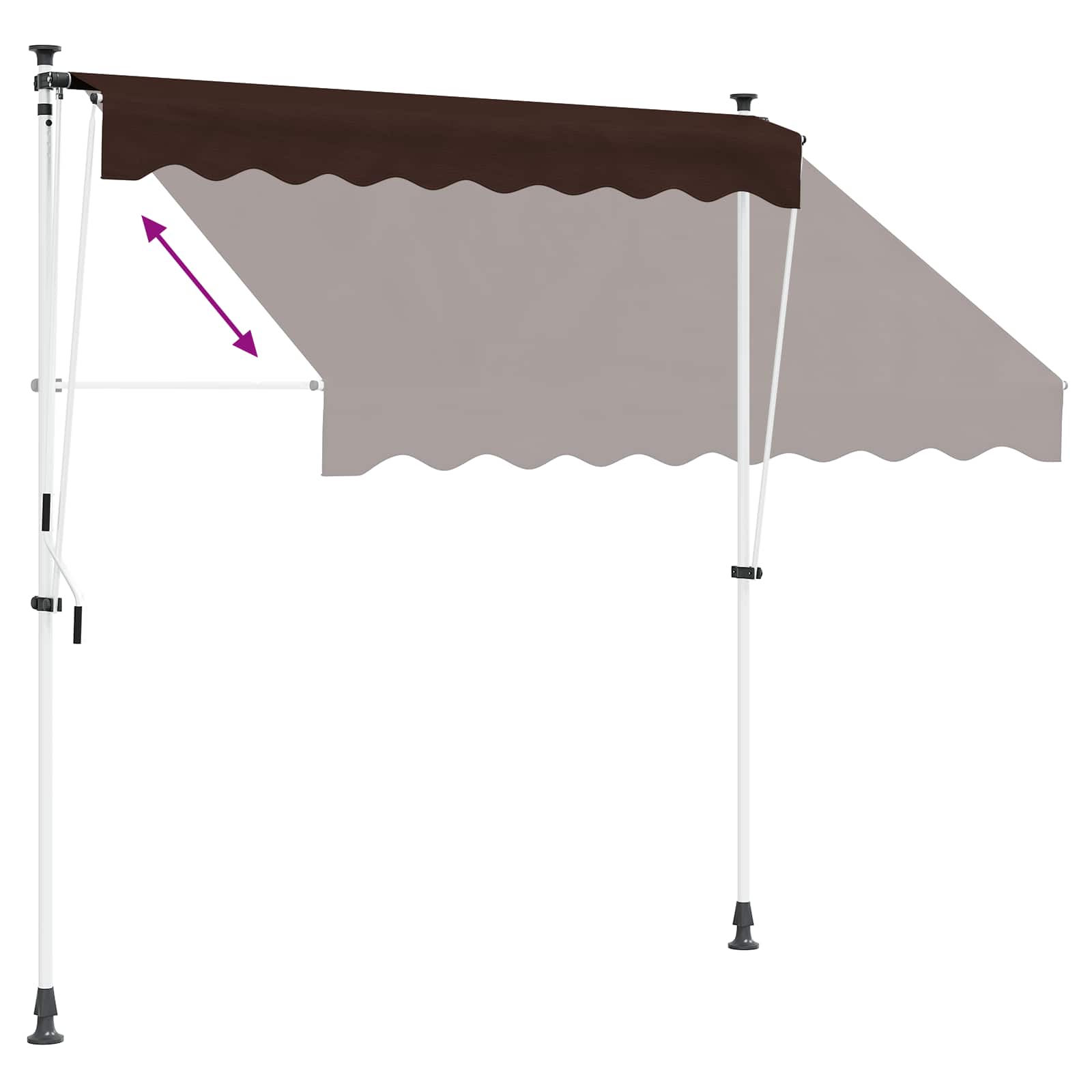Ručno sklopiva tenda Smeđa 200 cm