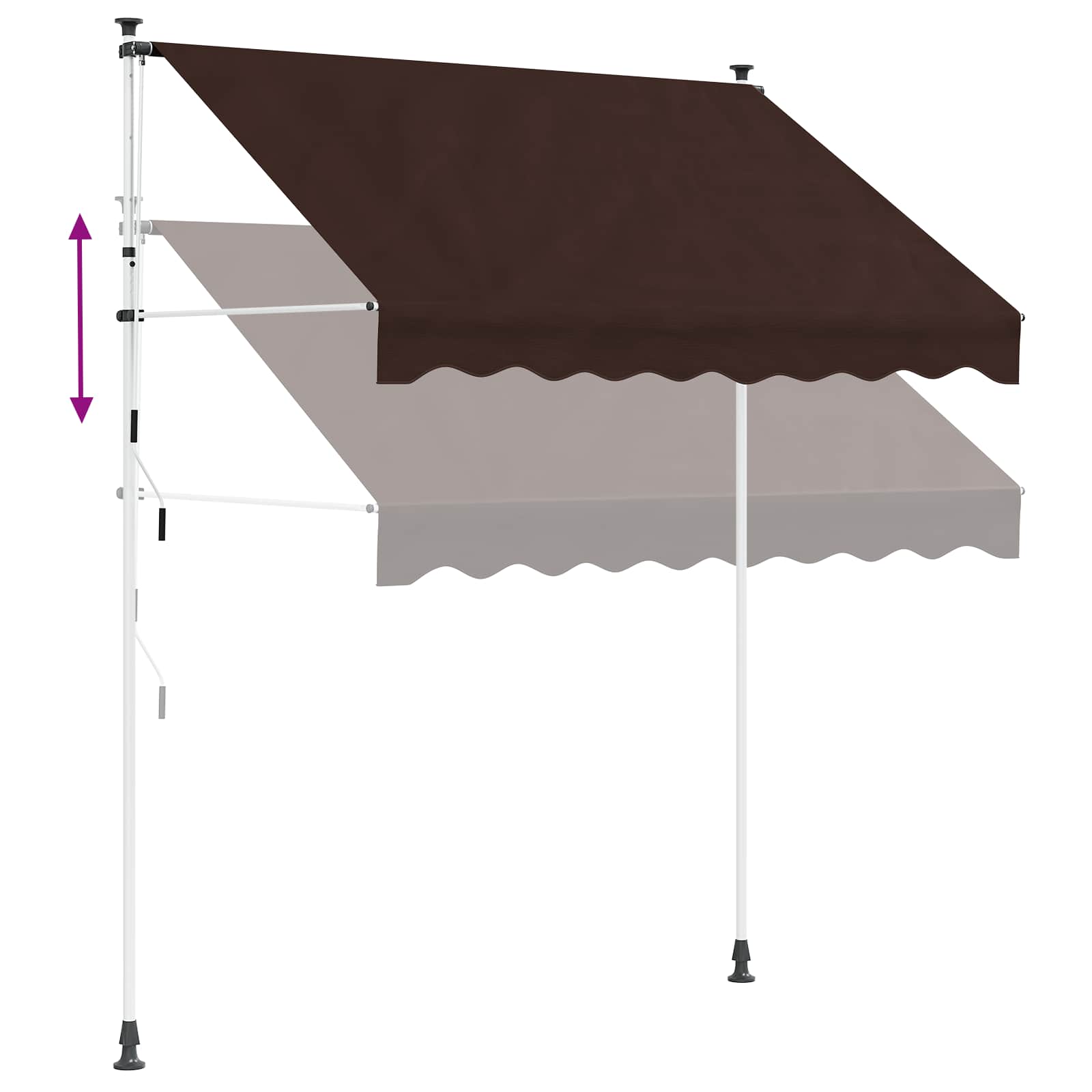 Ručno sklopiva tenda Smeđa 250 cm