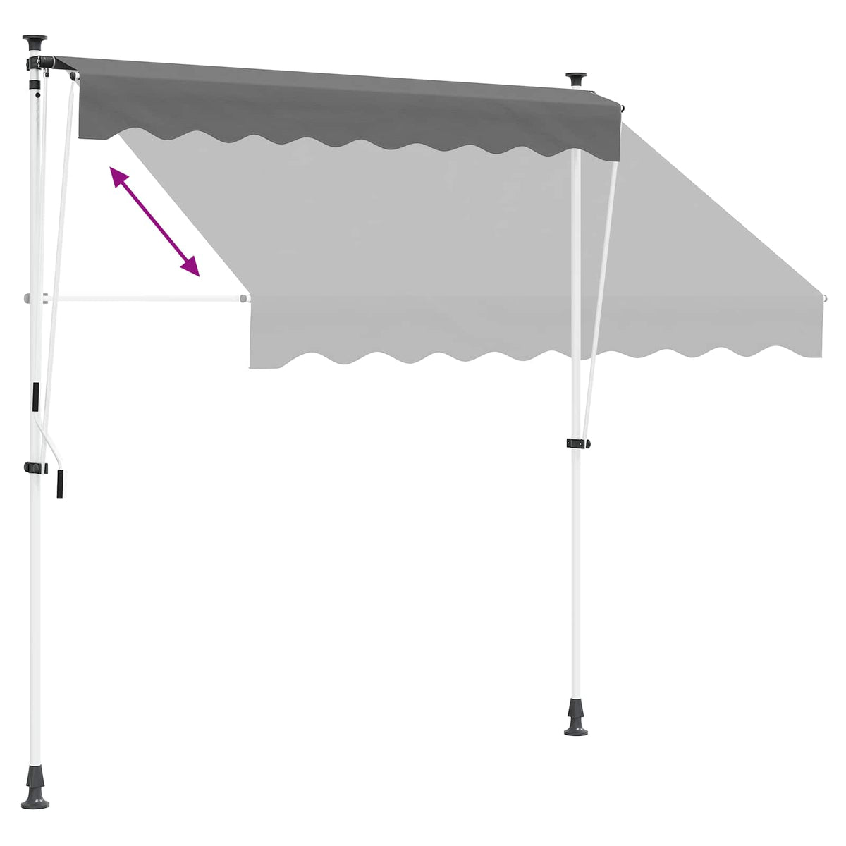 Ručno sklopiva tenda Svjetlosiva 200 cm