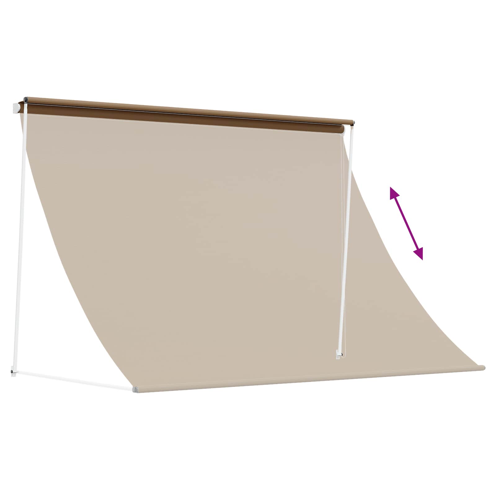 Nadstrešnica Bež 350 x 150 cm 180 g / m² poliester s PU premazom
