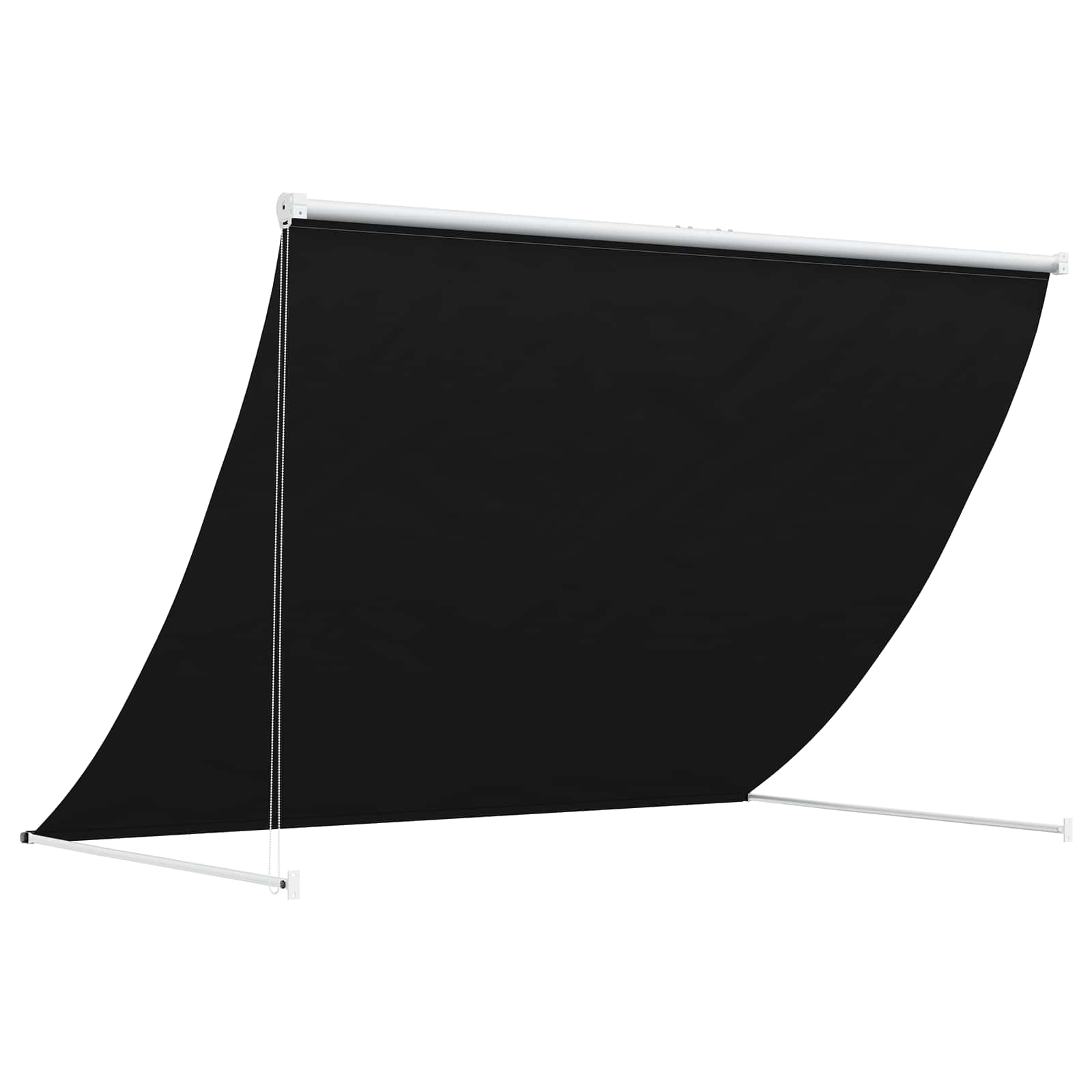 Nadstrešnica Crna 100 x 150 cm 180 g / m² poliester s PU premazom