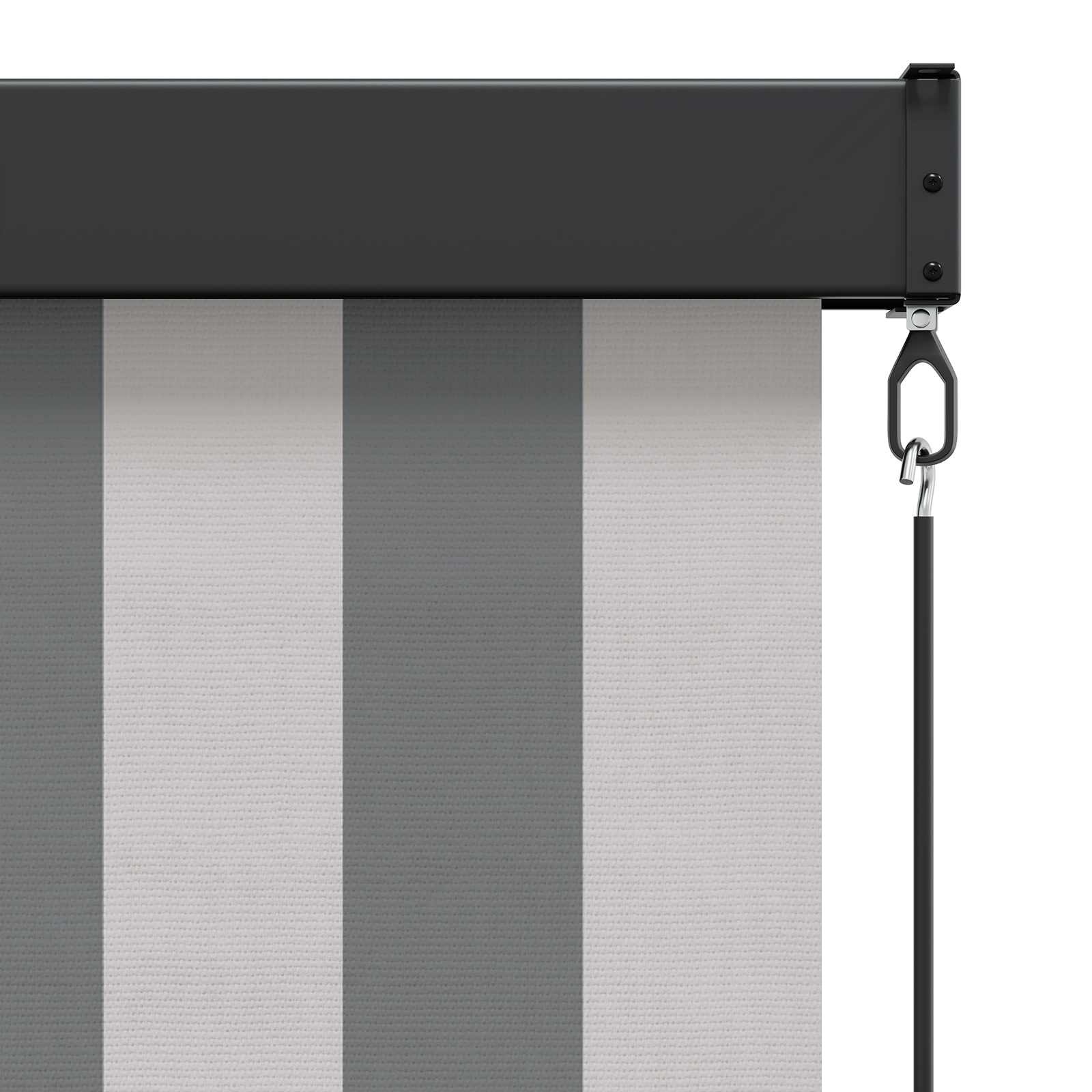 Rolo zavjesa Antracit i bijelo 60 x 250 cm Tkanina i aluminij