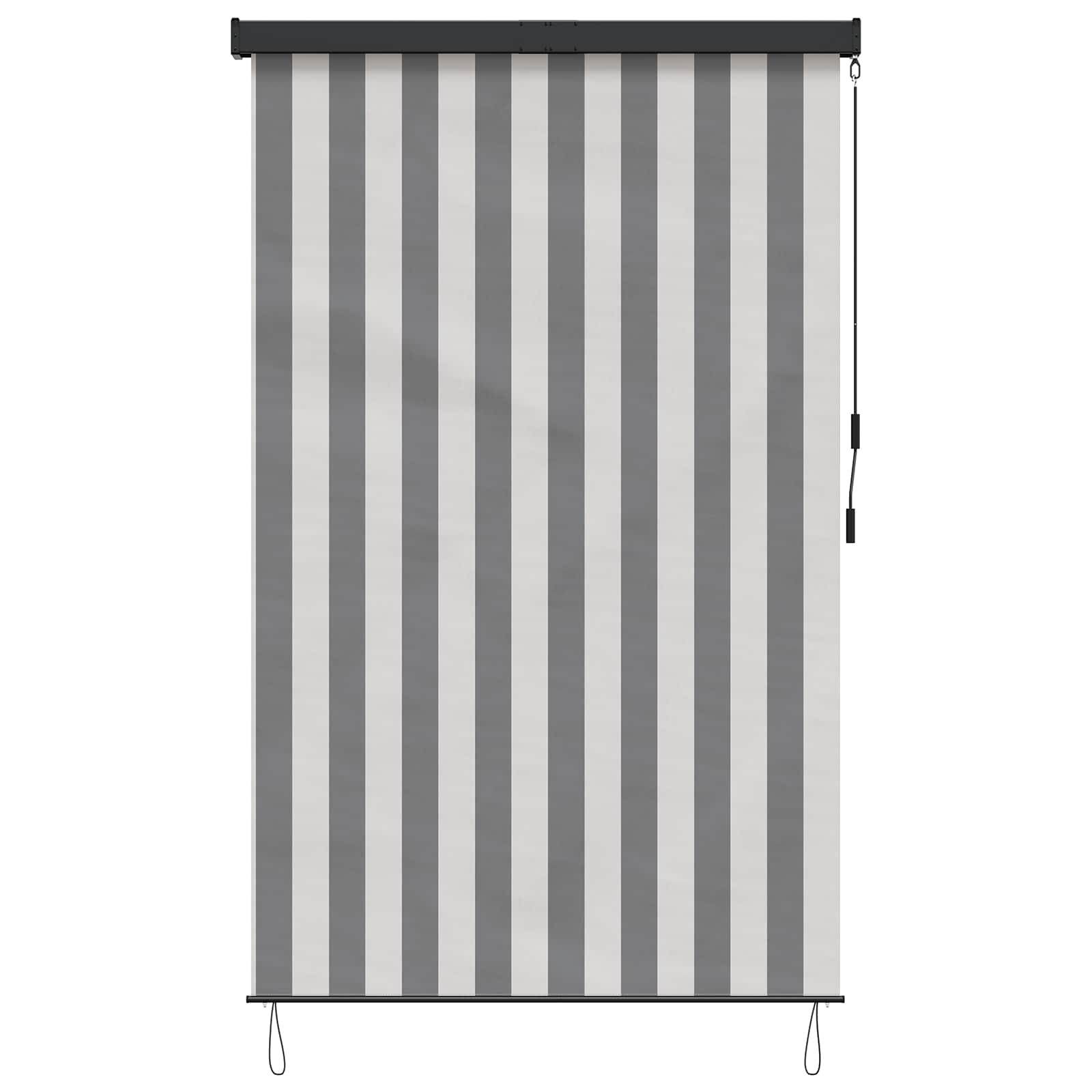 Rolo zavjesa Antracit i bijelo 100 x 250 cm Tkanina i aluminij