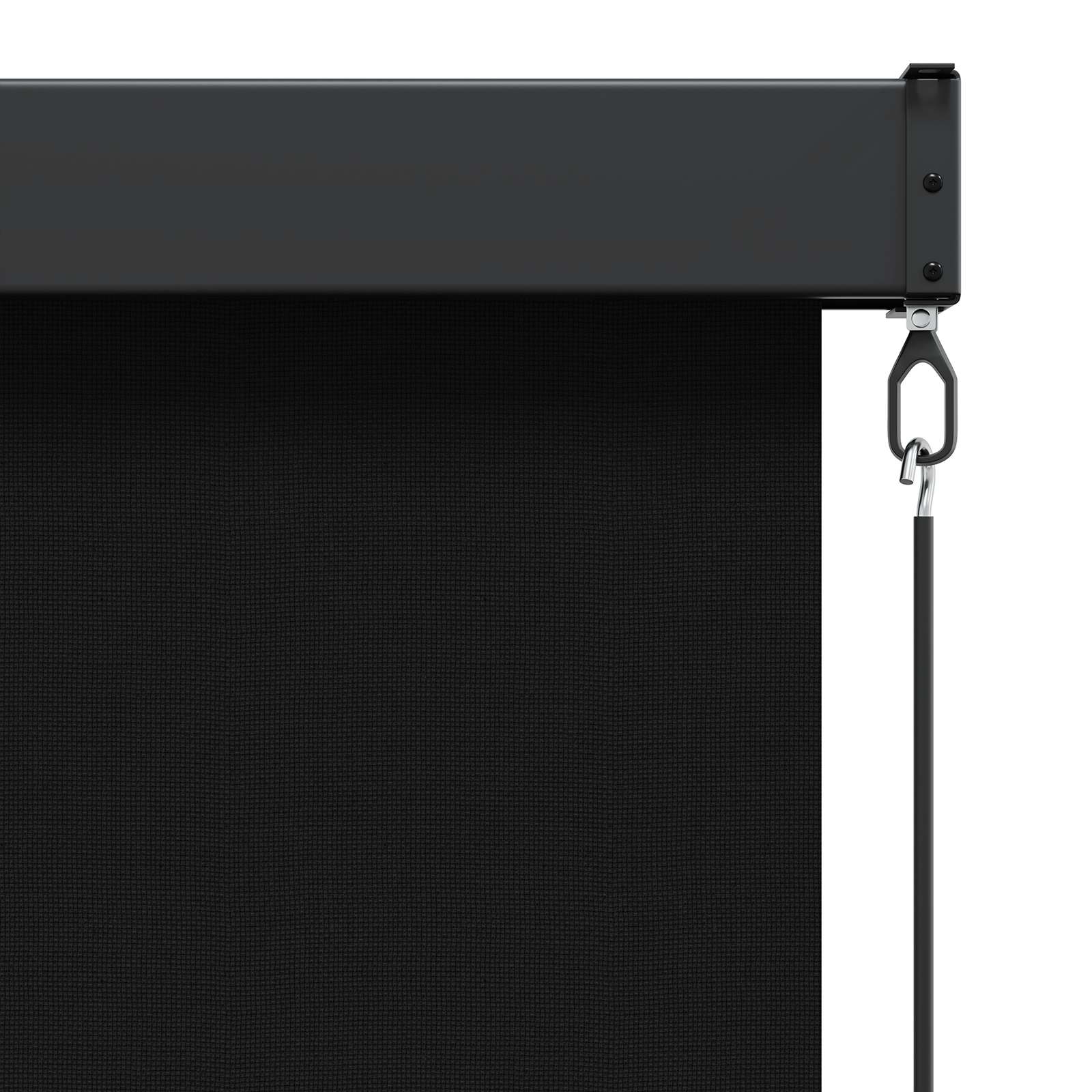 Rolo zavjesa Crna 120 x 250 cm Tkanina i aluminij