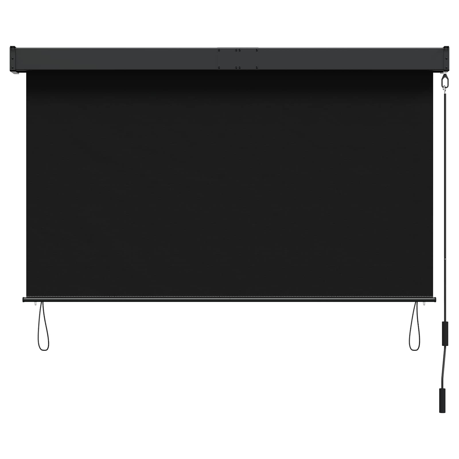Rolo zavjesa Crna 120 x 250 cm Tkanina i aluminij