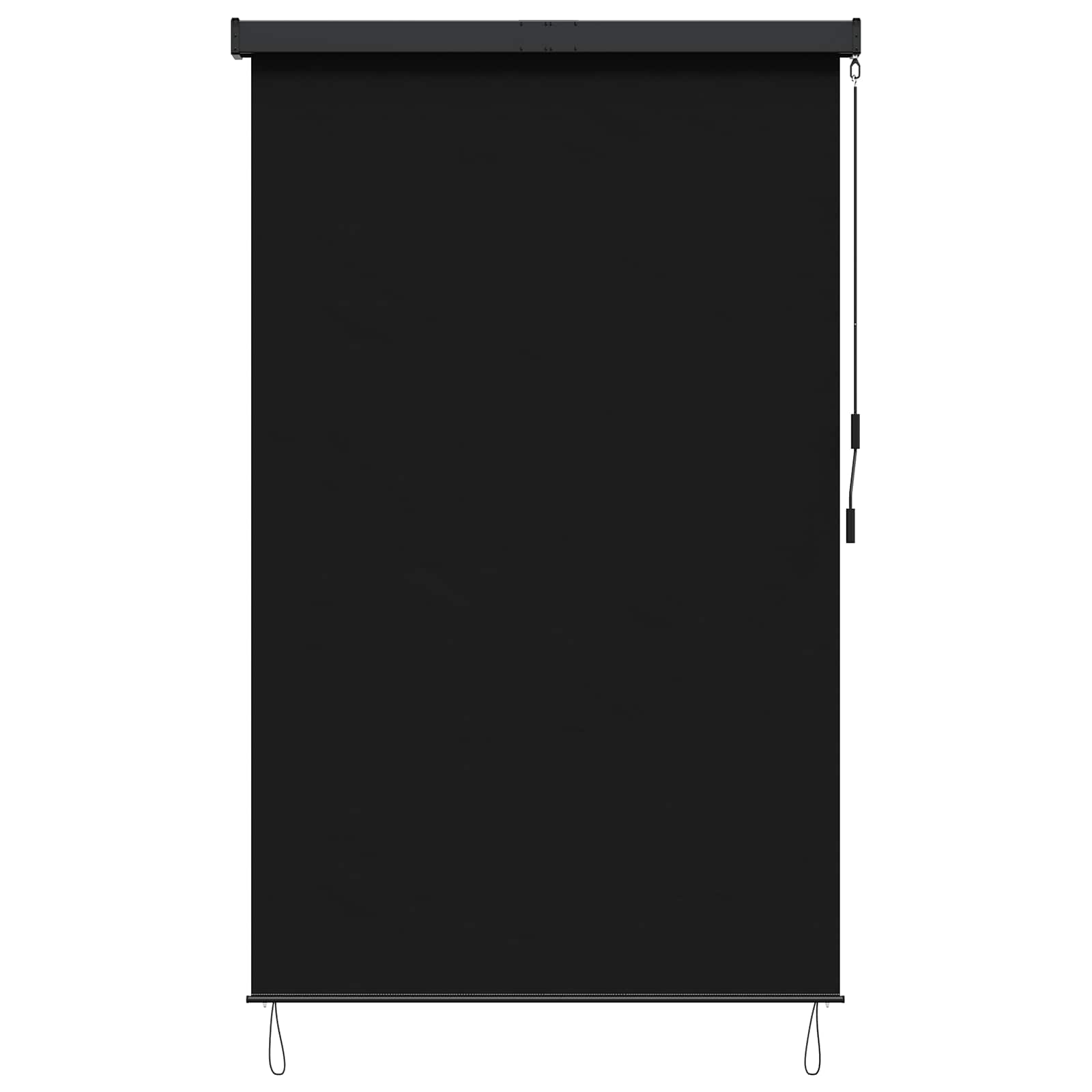 Rolo zavjesa Crna 120 x 250 cm Tkanina i aluminij