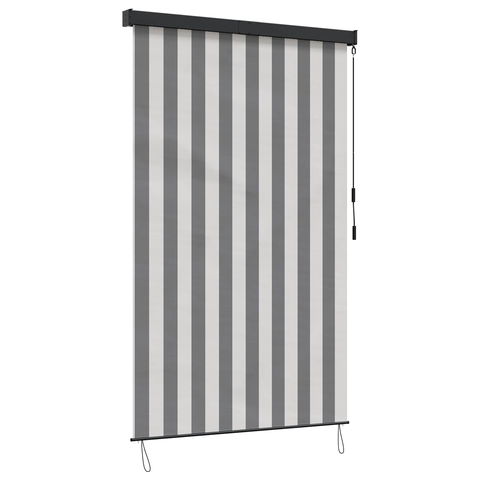 Rolo zavjesa Antracit i bijelo 120 x 250 cm Tkanina i aluminij