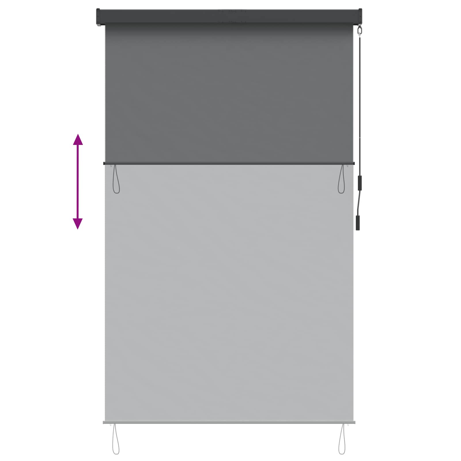 Rolo zavjesa Svjetlosiva 180 x 250 cm Tkanina i aluminij