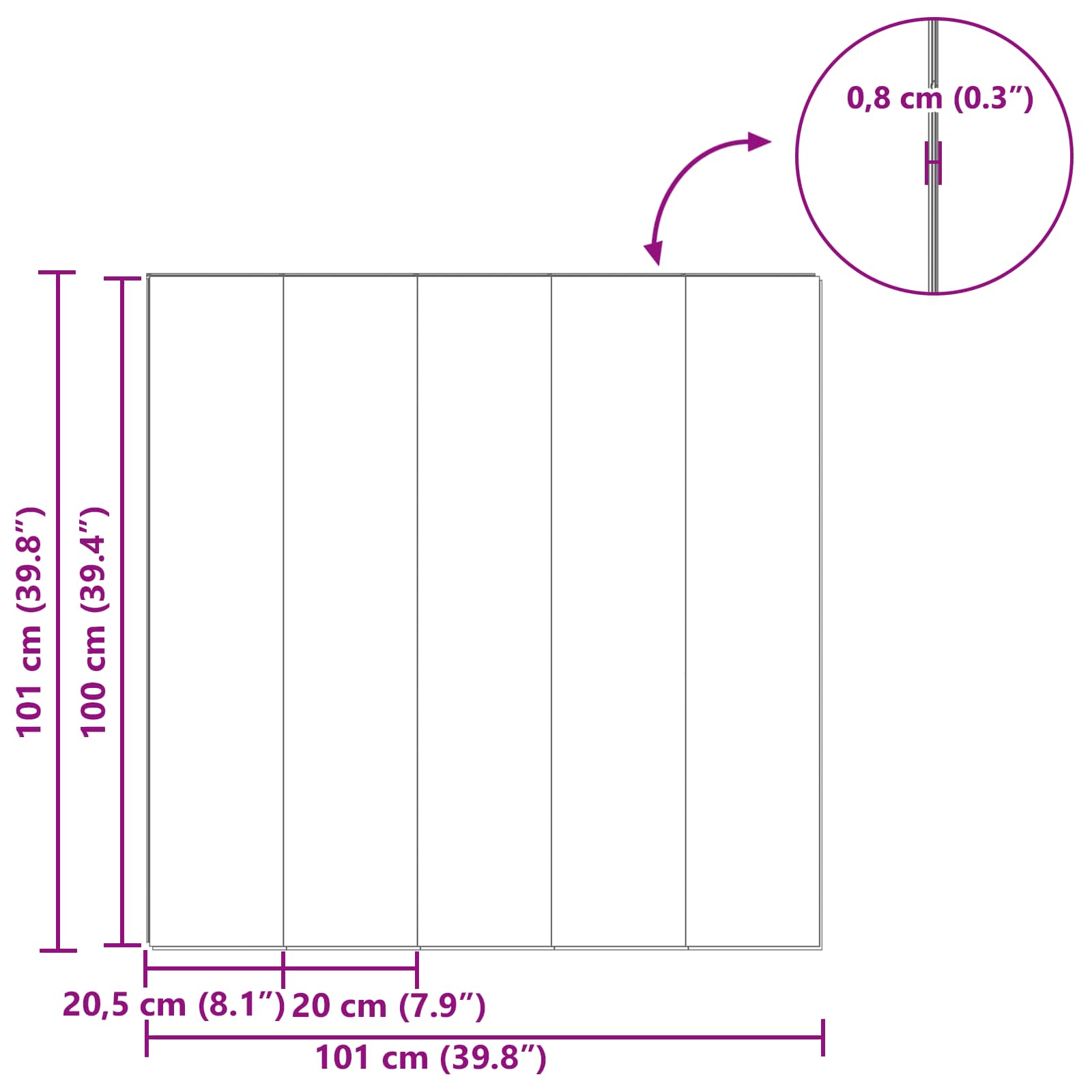 Laminatna podnica 5 pcs Zrela siva 101 x 20 x 0,8 cm