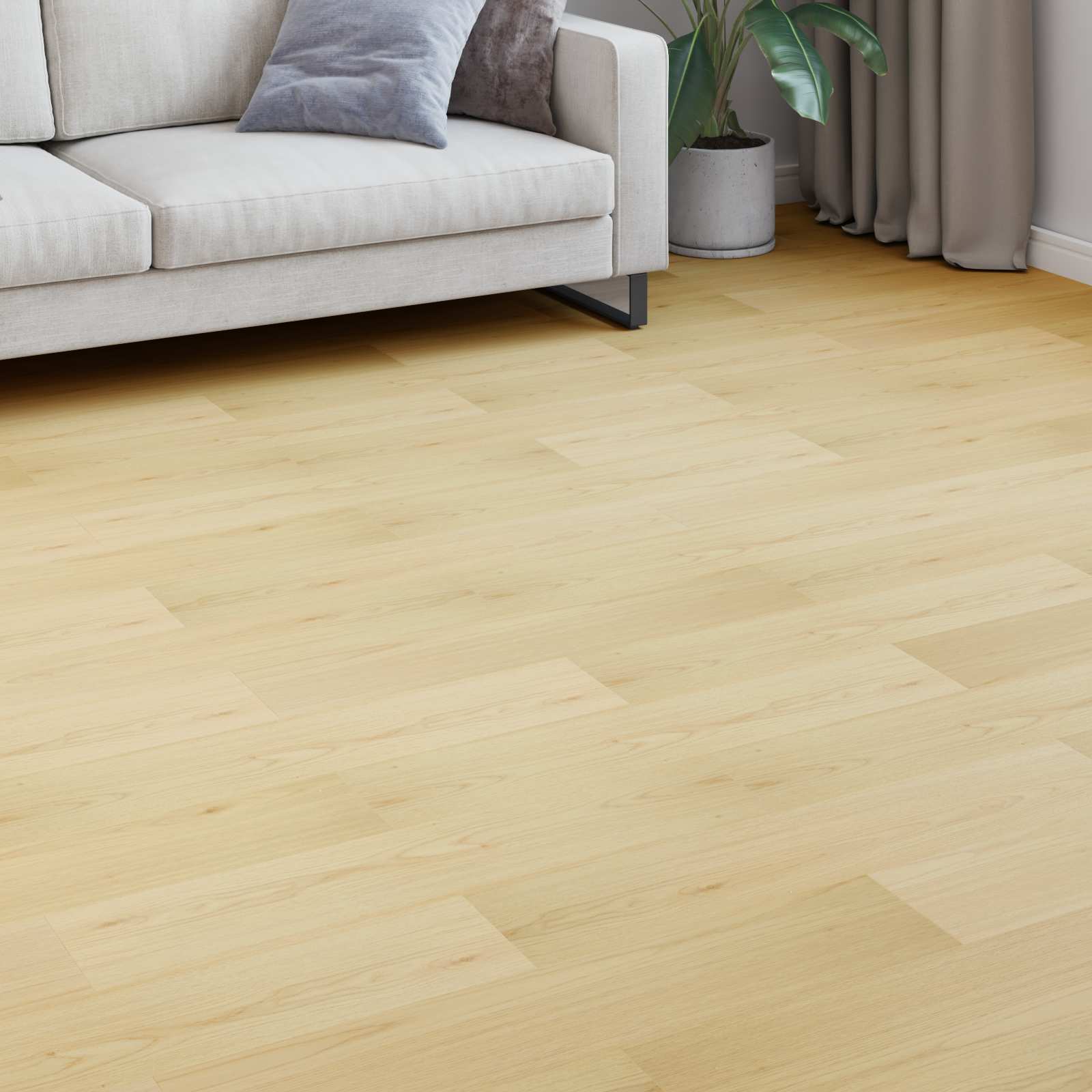 Laminatna podnica 15 pcs Mekani bež 101 x 20 x 0,8 cm