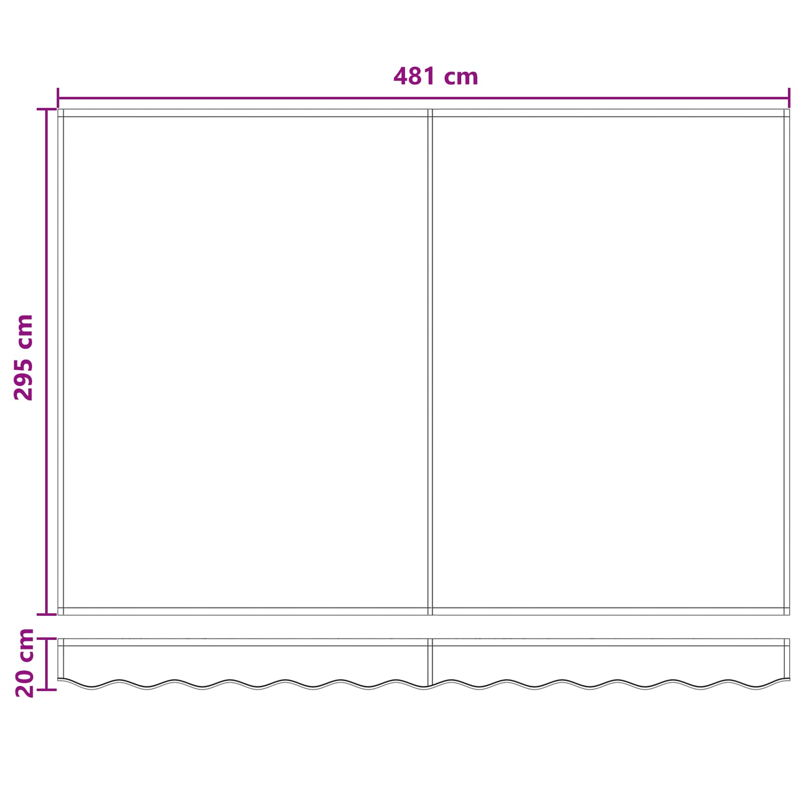 Zamjensko platno za tendu Sivosmeđa 5 x 3 m Poliester
