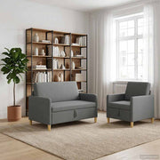 Set sofe s pohranom 2 pcs Tamnosiva Poliester