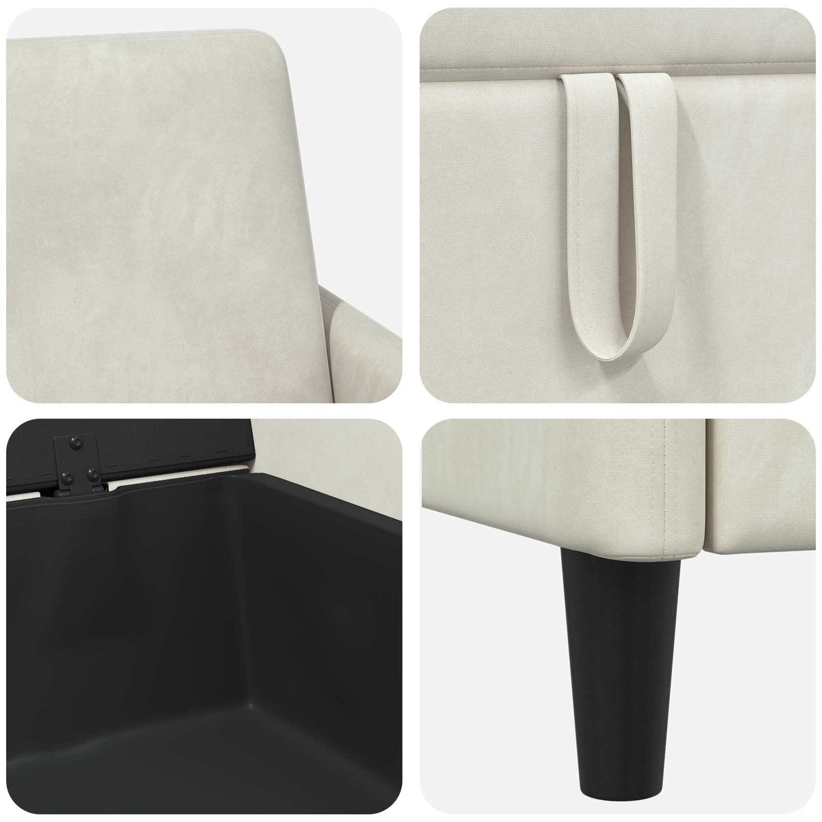 Set sofe s pohranom 2 kom. Krem Poliester 152 x 78 x 87 cm