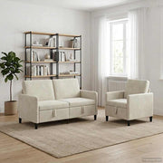 Set sofe s pohranom 2 kom. Krem Poliester 152 x 78 x 87 cm