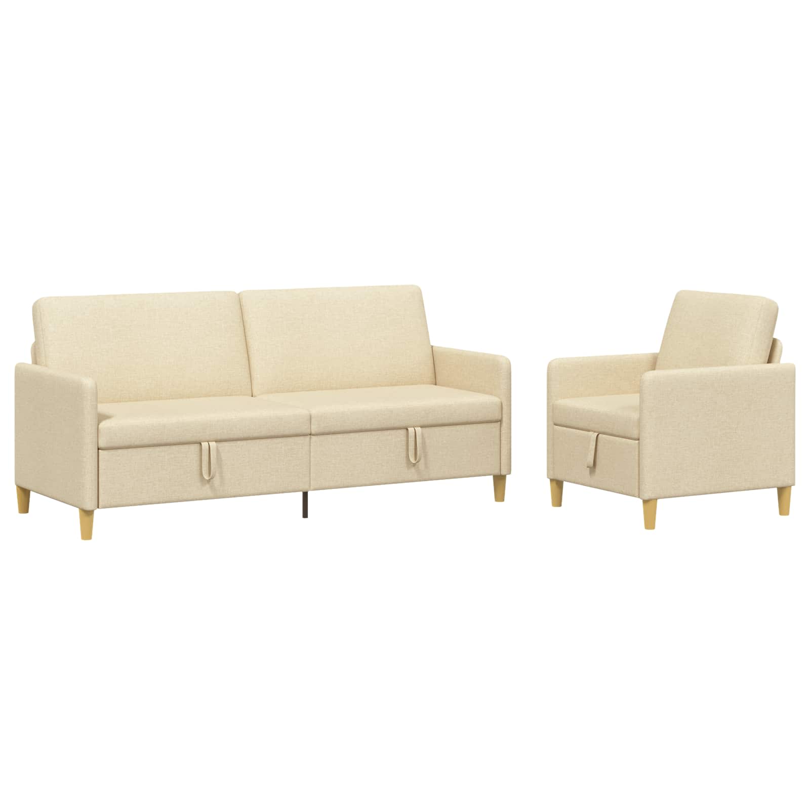 Set sofe s pohranom 2 pcs Krem Poliester