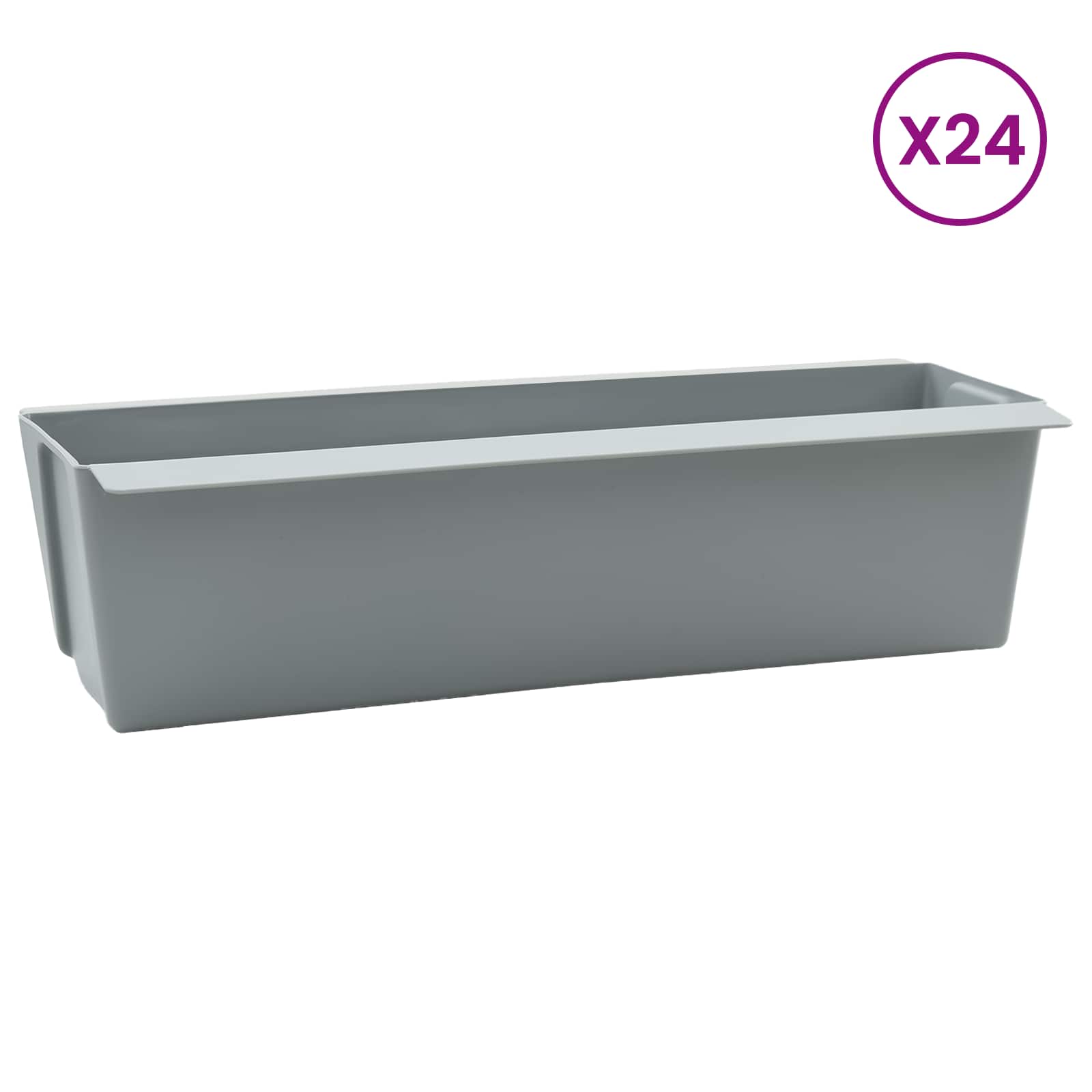 Kutije za cvijeće za Euro palete 24 pcs Svjetlosiva